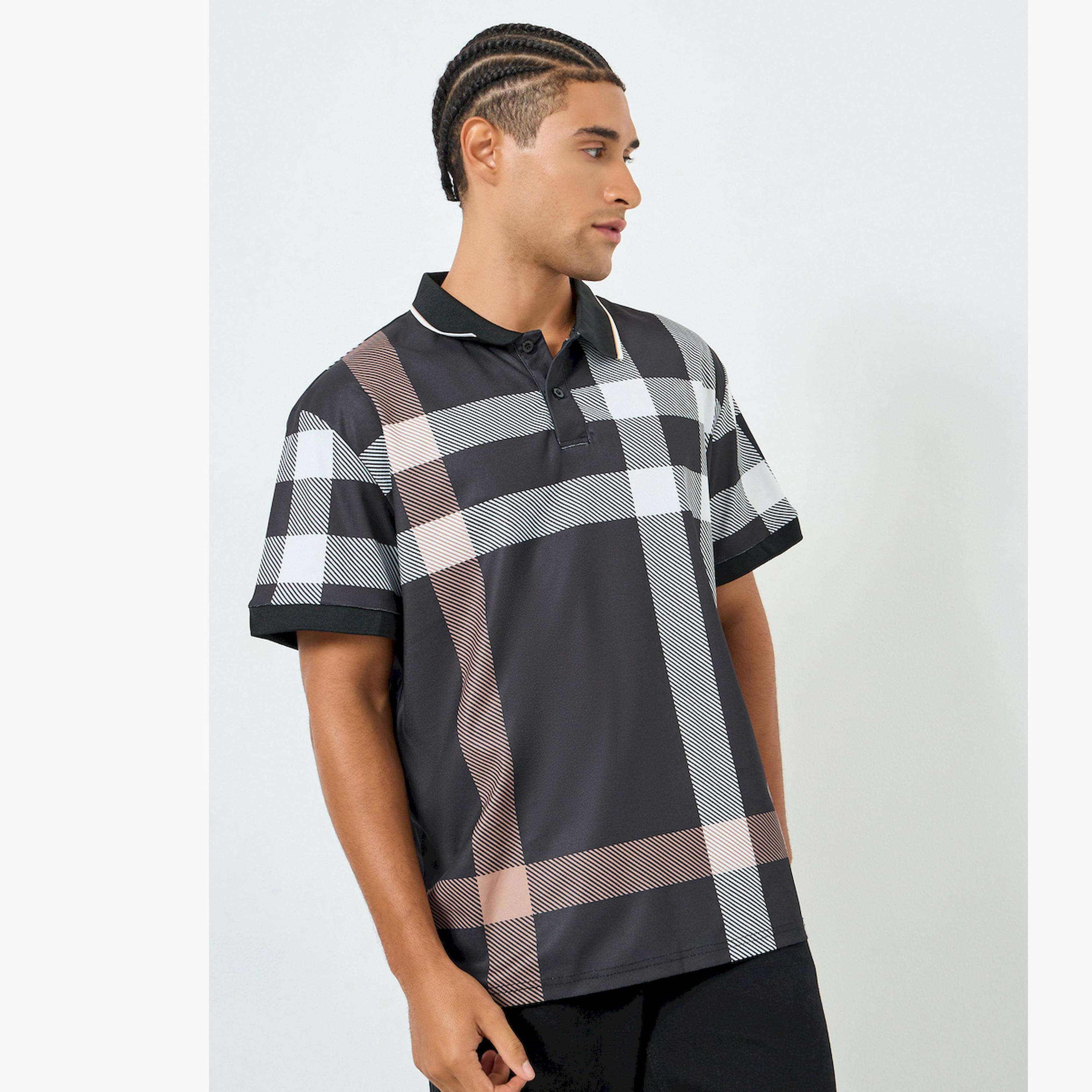 Take Two Men Checked Short Sleeve Polo-men-clothing-tshirtsandpolos-polos-image-1