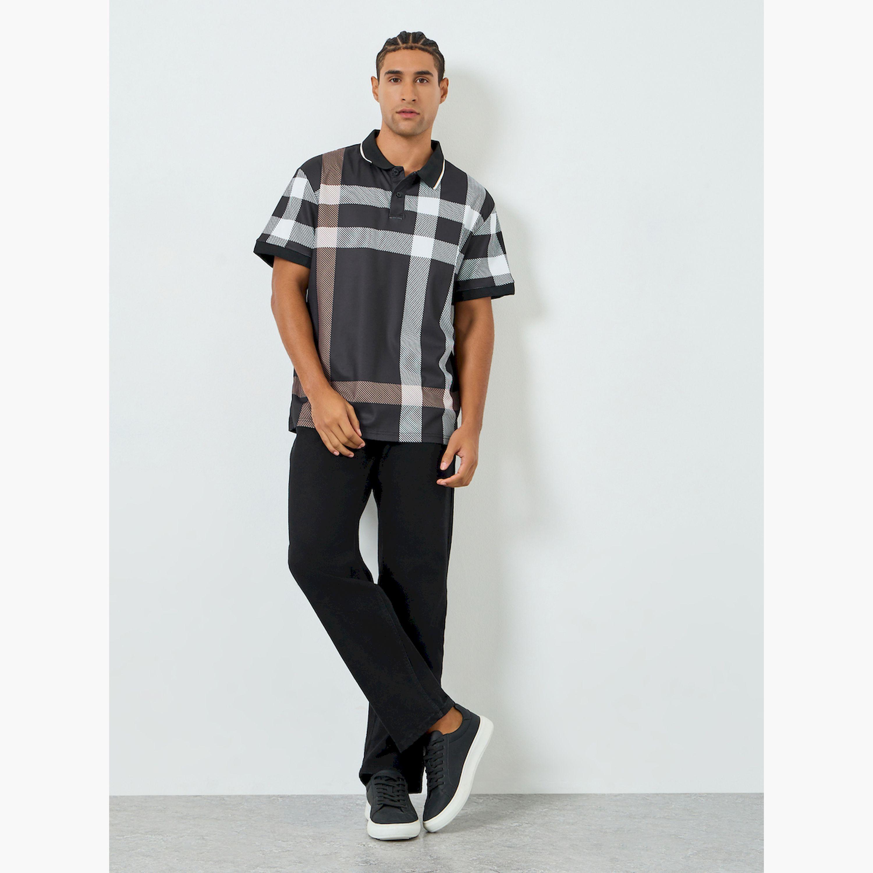 Take Two Men Checked Short Sleeve Polo-men-clothing-tshirtsandpolos-polos-image-2