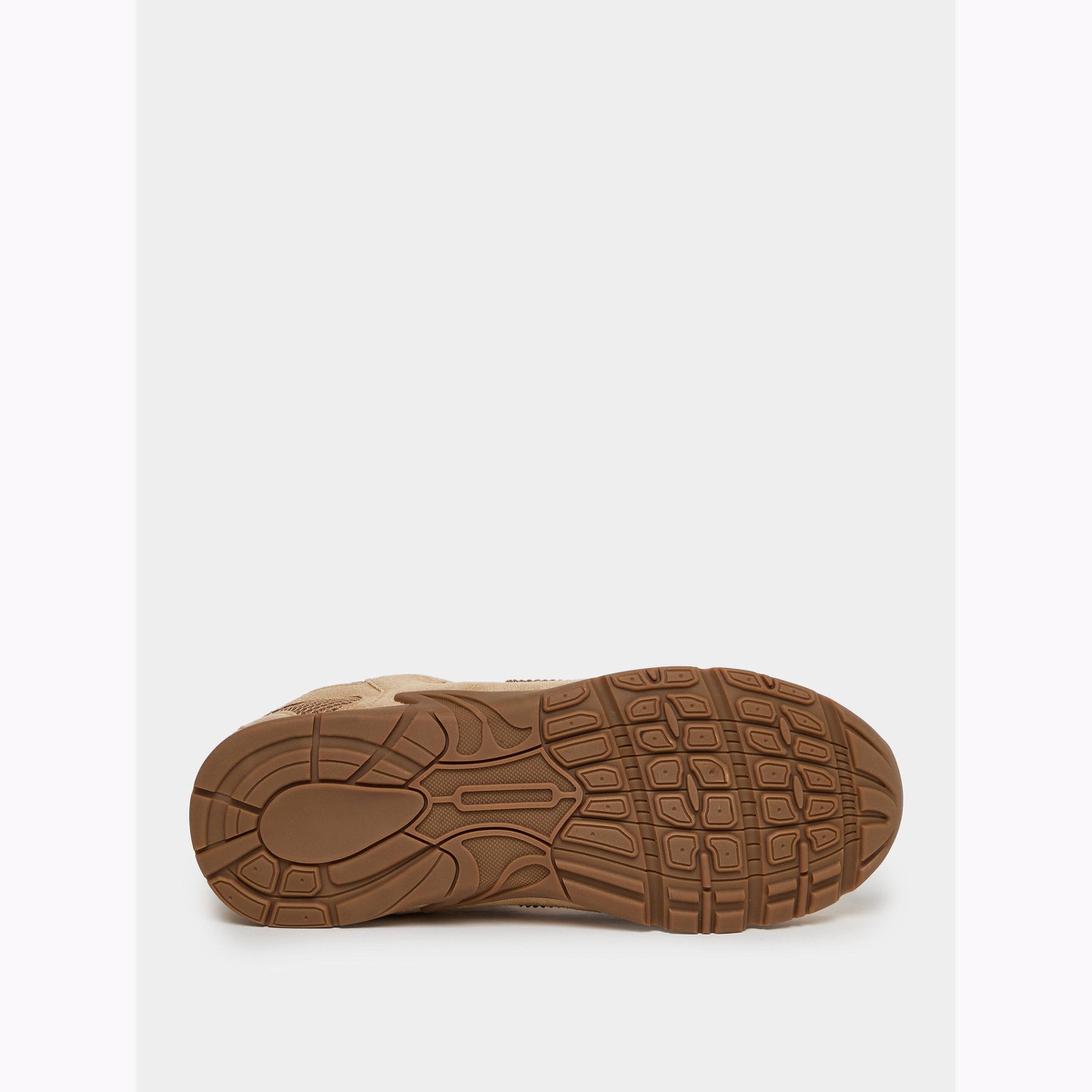 Styli Tan Suede Mesh Lace-Up Sneakers-women-shoes-sneakers-image-6