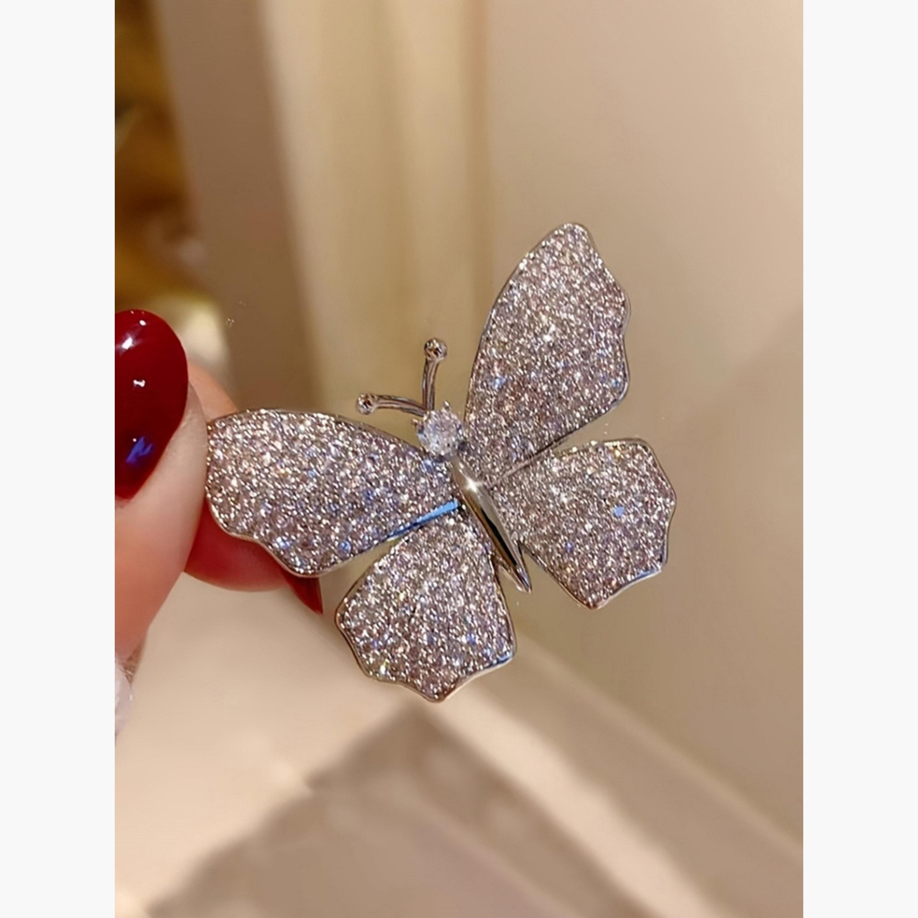 Take Two Women Sparkling Silver Butterfly Brooch-women-watchesandjewellery-jewellery-brooches-image-3