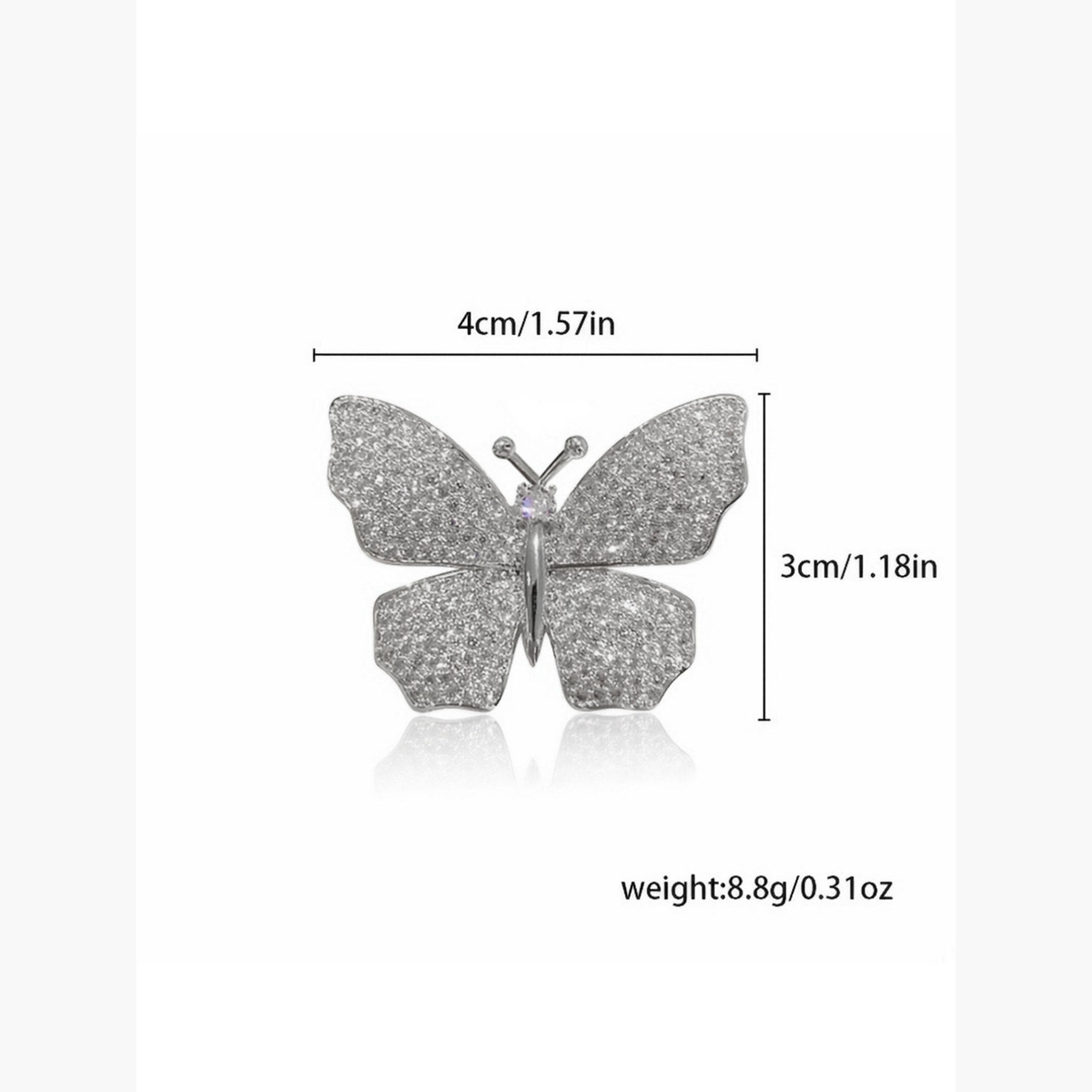 Take Two Women Sparkling Silver Butterfly Brooch-women-watchesandjewellery-jewellery-brooches-image-4