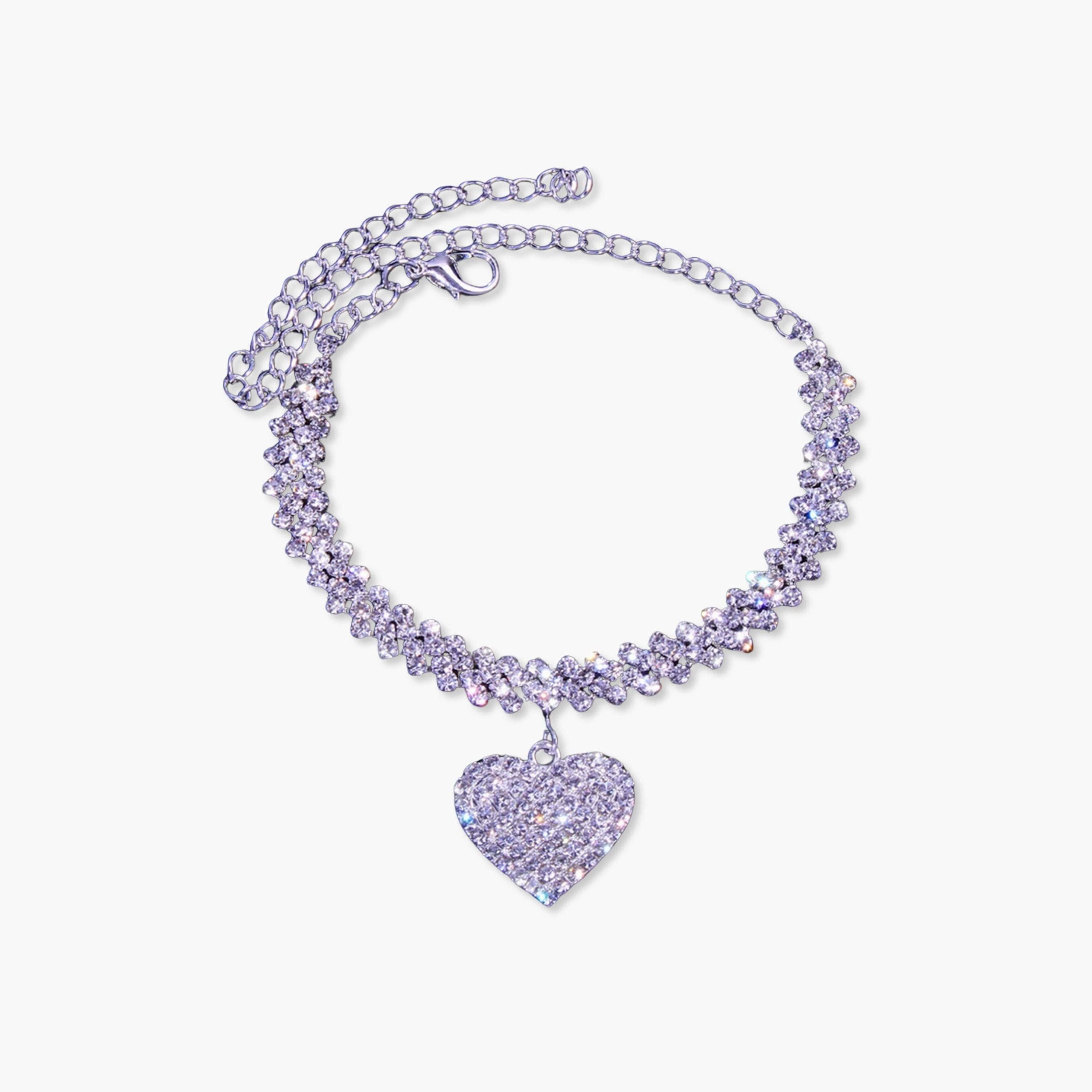 Take Two Women Silver Rhinestone Anklet-women-watchesandjewellery-jewellery-anklets-image-1