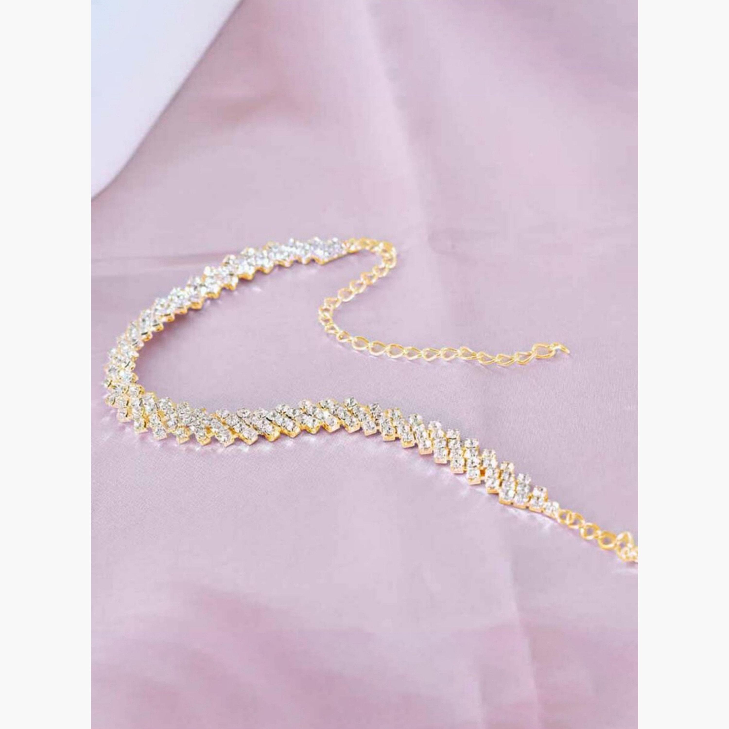 خلخال مرصع بالراين-women-watchesandjewellery-jewellery-anklets-image-3