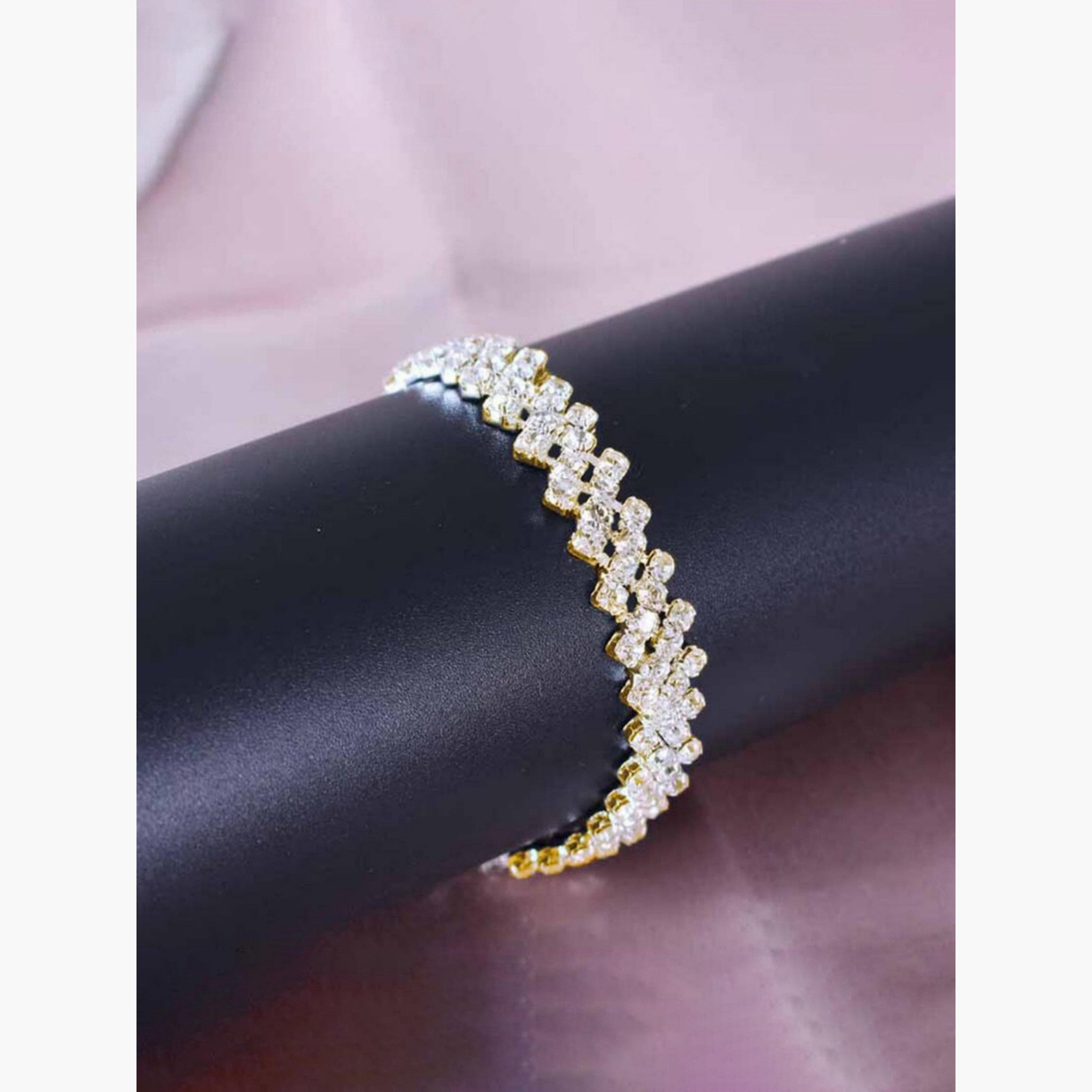 خلخال مرصع بالراين-women-watchesandjewellery-jewellery-anklets-image-4