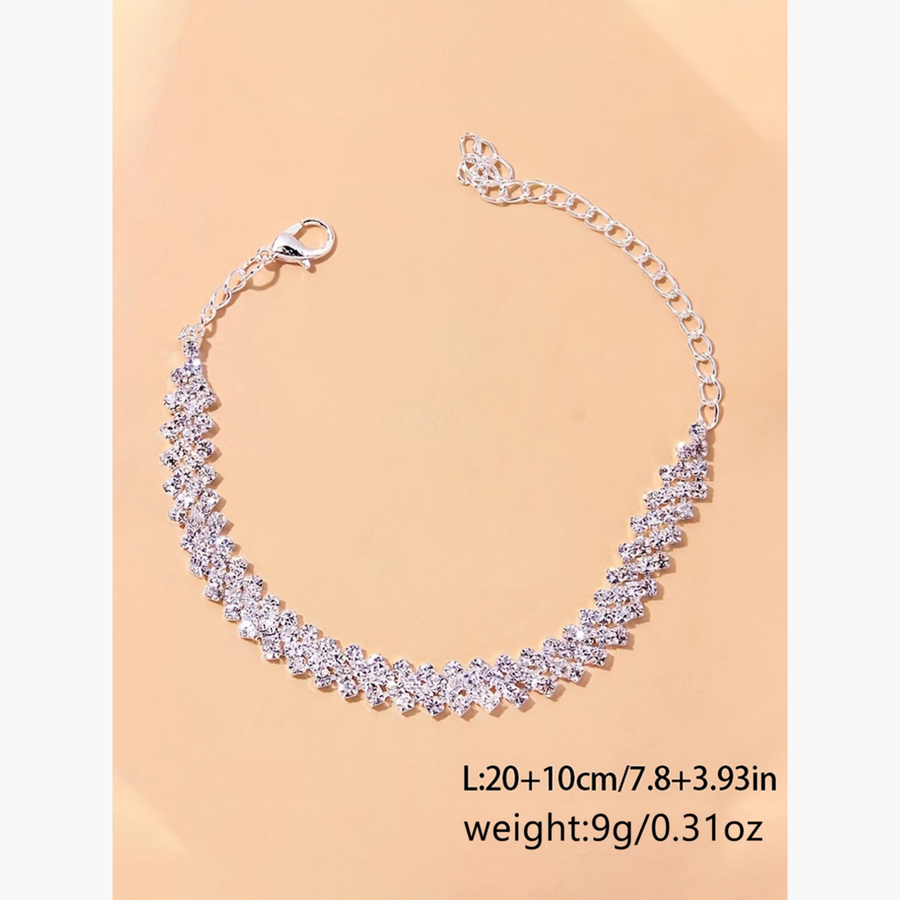 خلخال مرصع بالراين-women-watchesandjewellery-jewellery-anklets-image-3