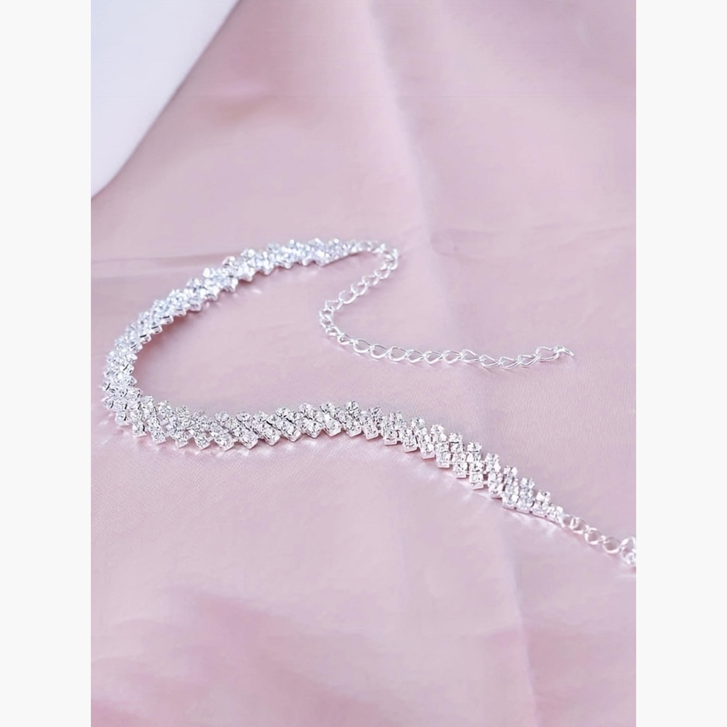 خلخال مرصع بالراين-women-watchesandjewellery-jewellery-anklets-image-4