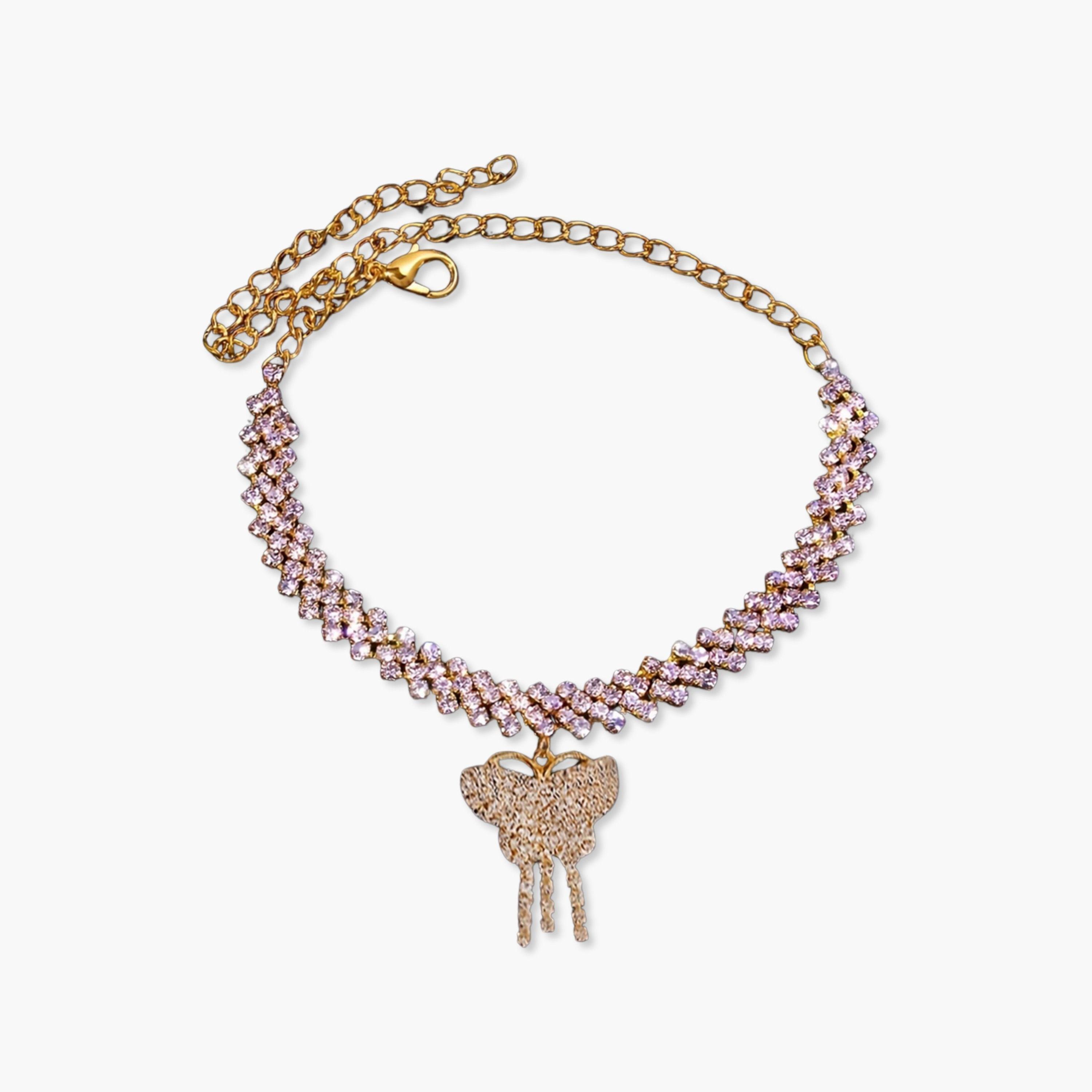 طقم من خلخال وسوار بدلاية فراشة-women-watchesandjewellery-jewellery-jewellerysets-image-1