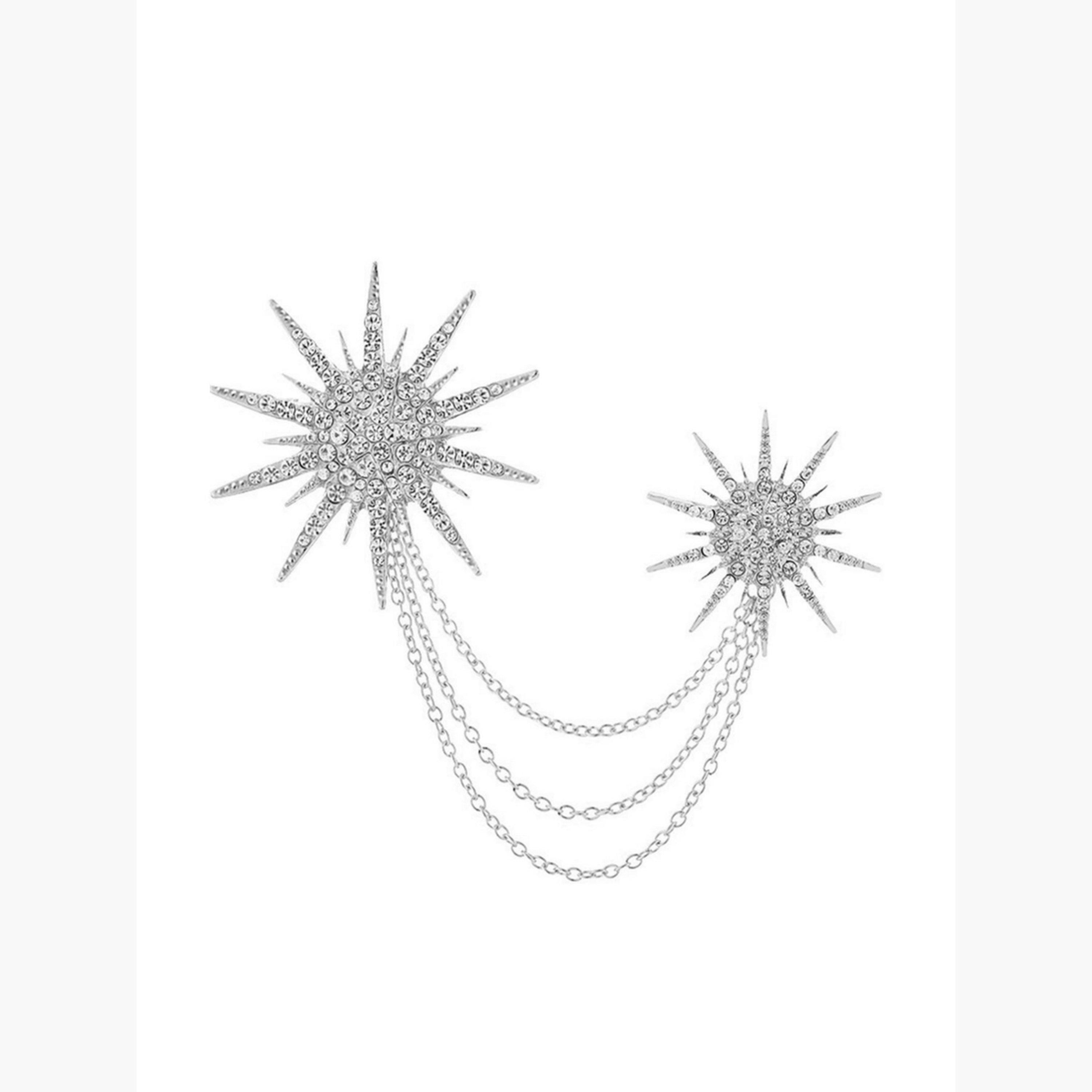 Take Two Women Silver Rhinestone Starburst Brooch-women-watchesandjewellery-jewellery-brooches-image-1