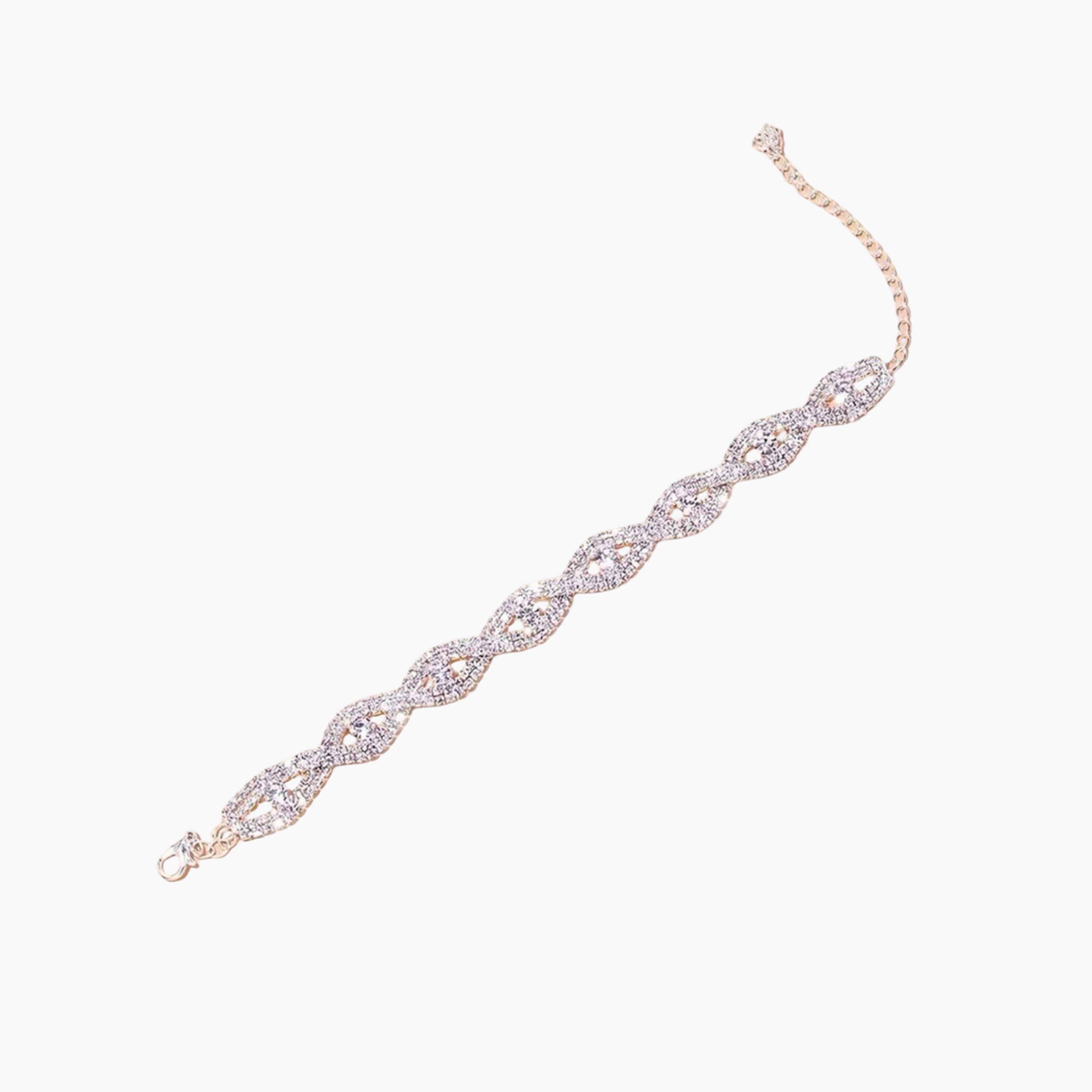 Take Two Women Silver Geometric Rhinestone Anklet-women-watchesandjewellery-jewellery-anklets-image-1