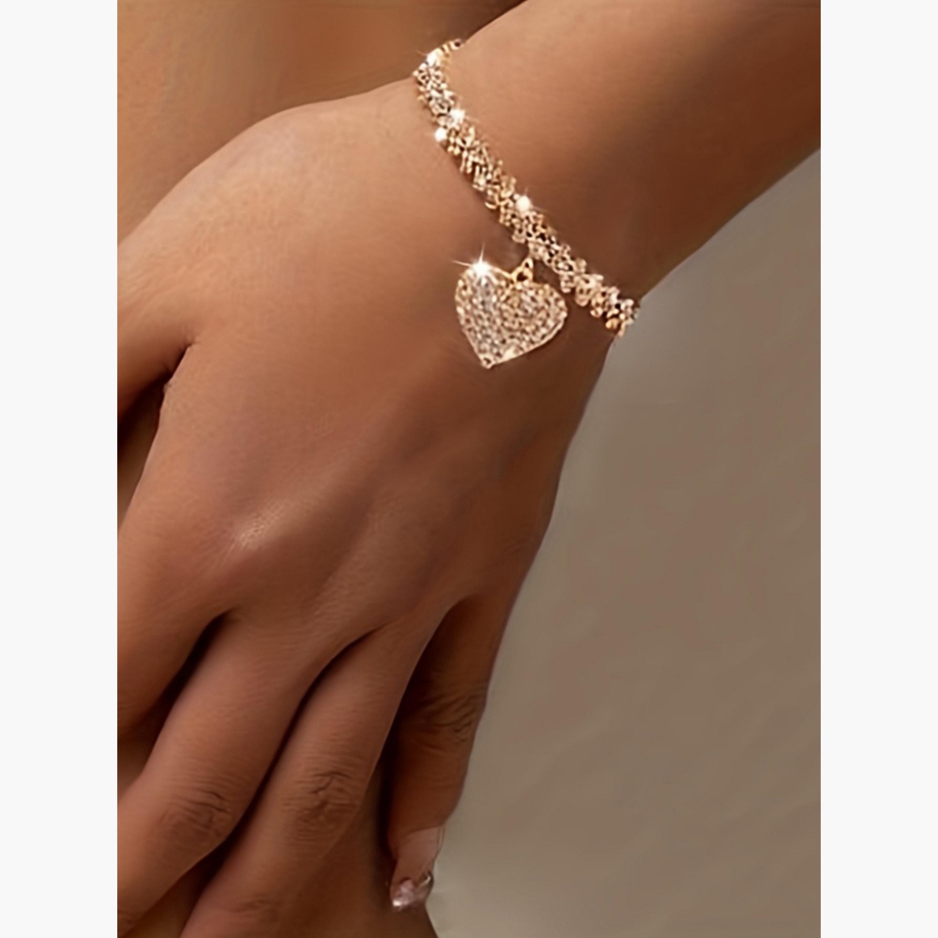 سوار لامع بدلاية قلب-women-watchesandjewellery-jewellery-banglesandbracelets-image-2