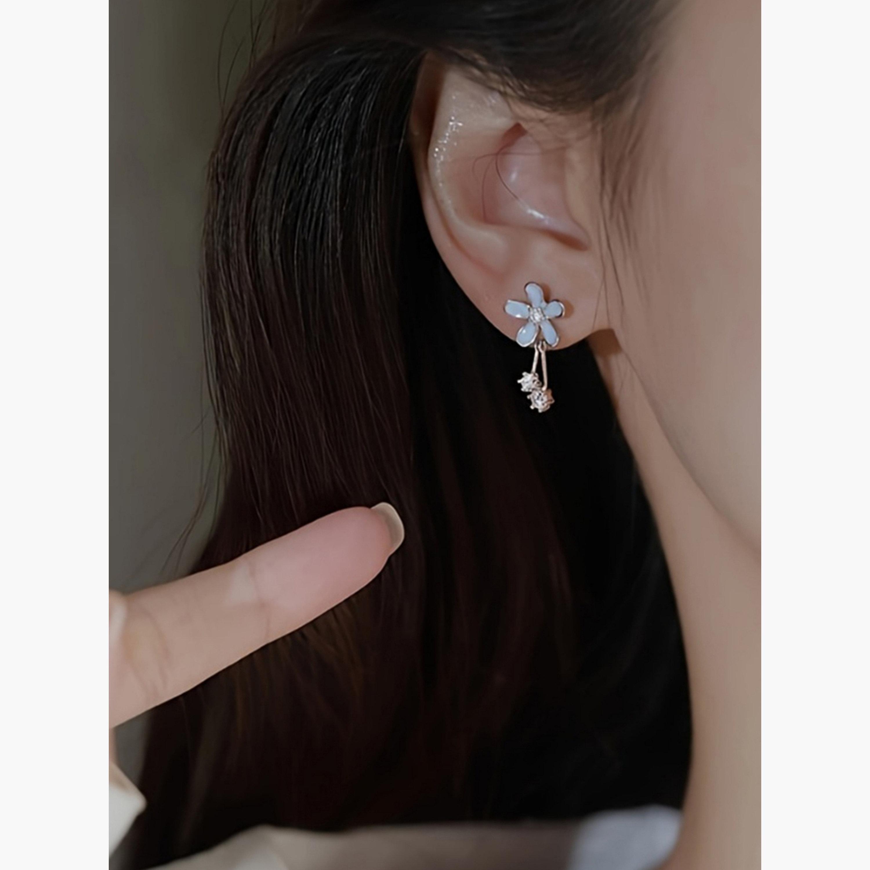 Take Two Floral Rhinestone Tassel Earrings-women-watchesandjewellery-jewellery-earrings-image-3