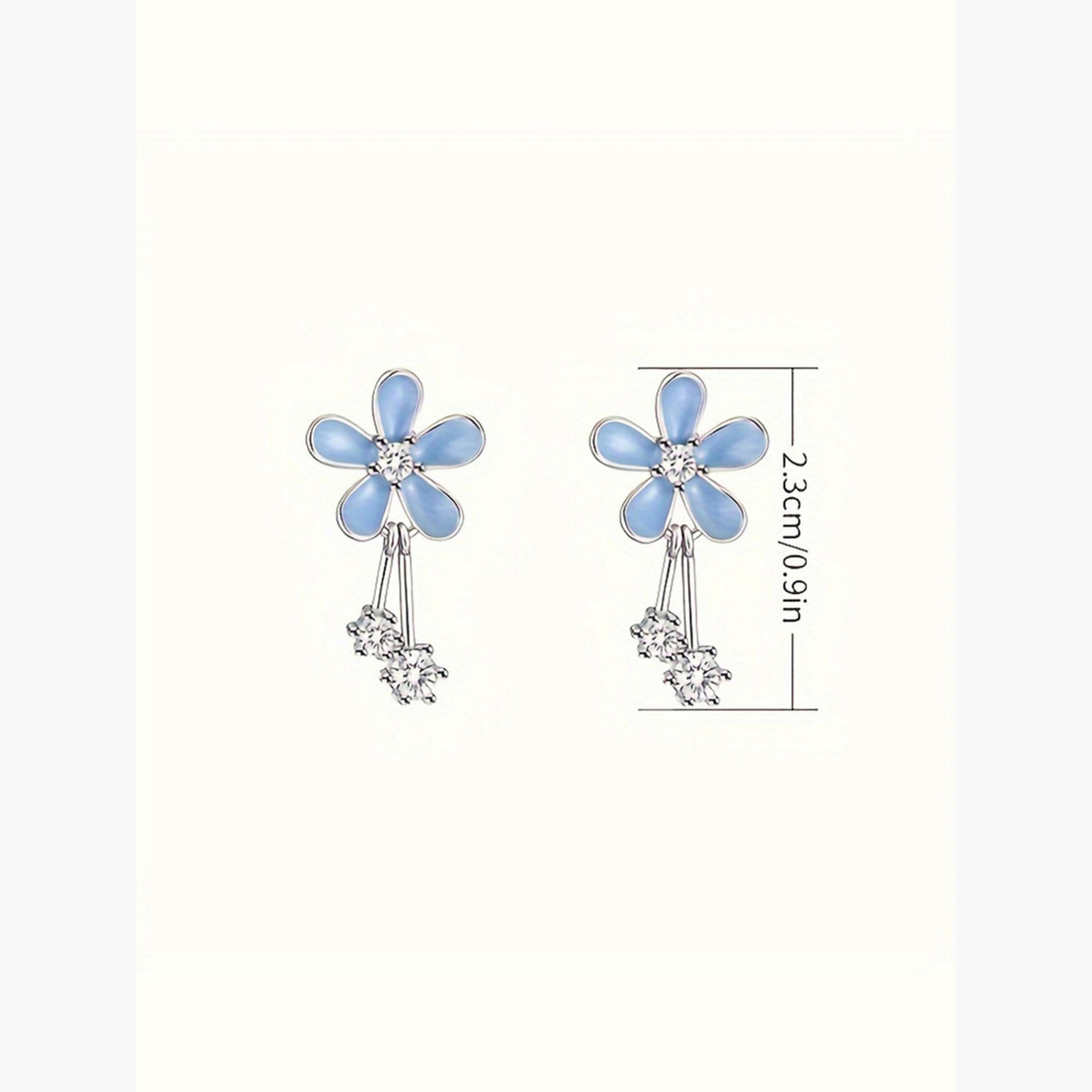 Take Two Floral Rhinestone Tassel Earrings-women-watchesandjewellery-jewellery-earrings-image-6