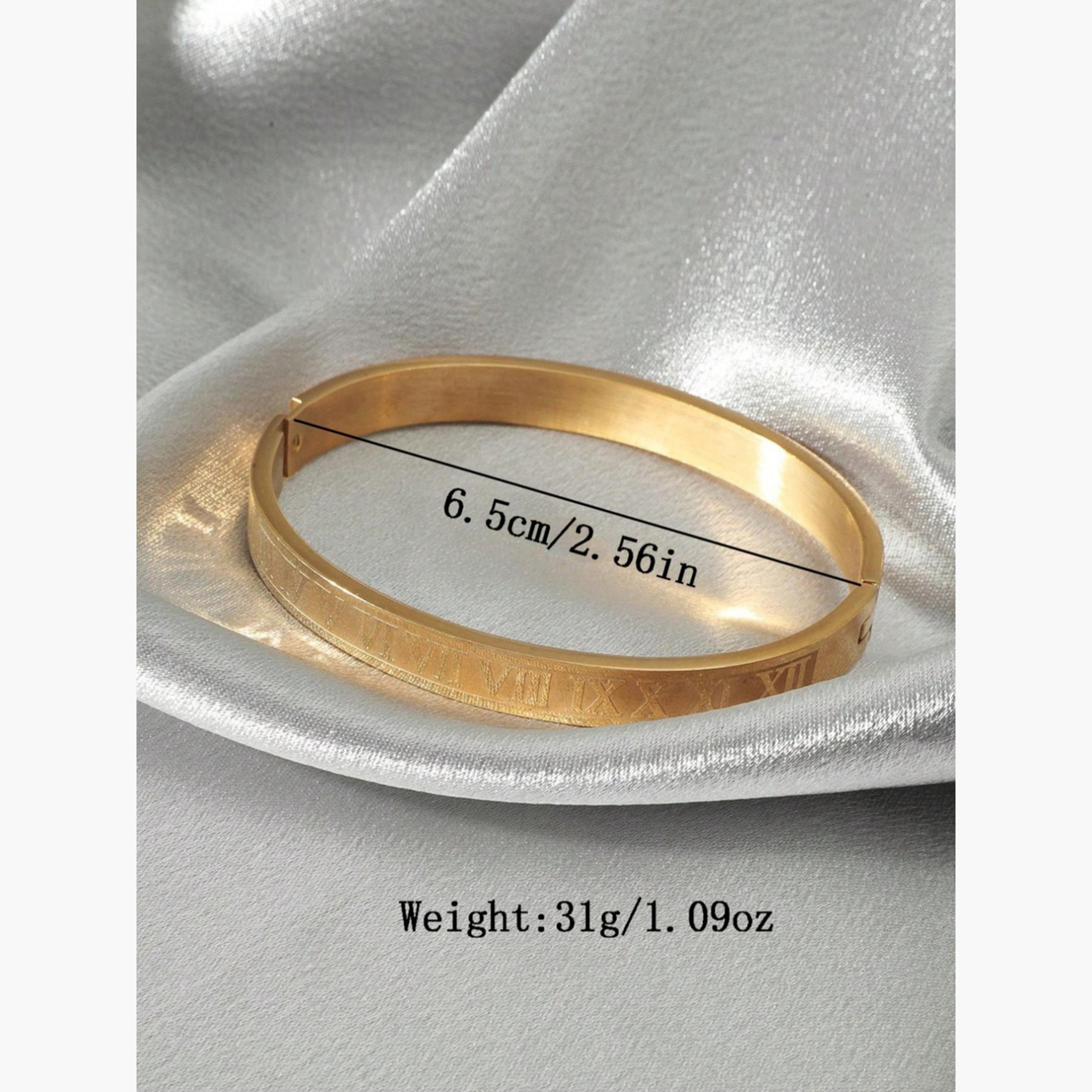 سوار كفة بأرقام رومانية-women-watchesandjewellery-jewellery-banglesandbracelets-image-3