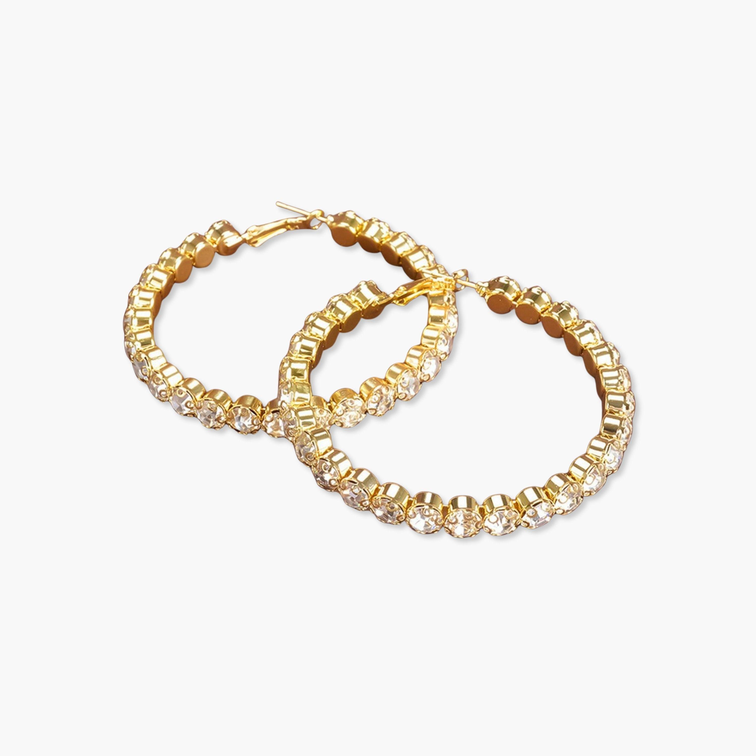Take Two Embellished Rhinestone Earrings-women-watchesandjewellery-jewellery-earrings-image-4