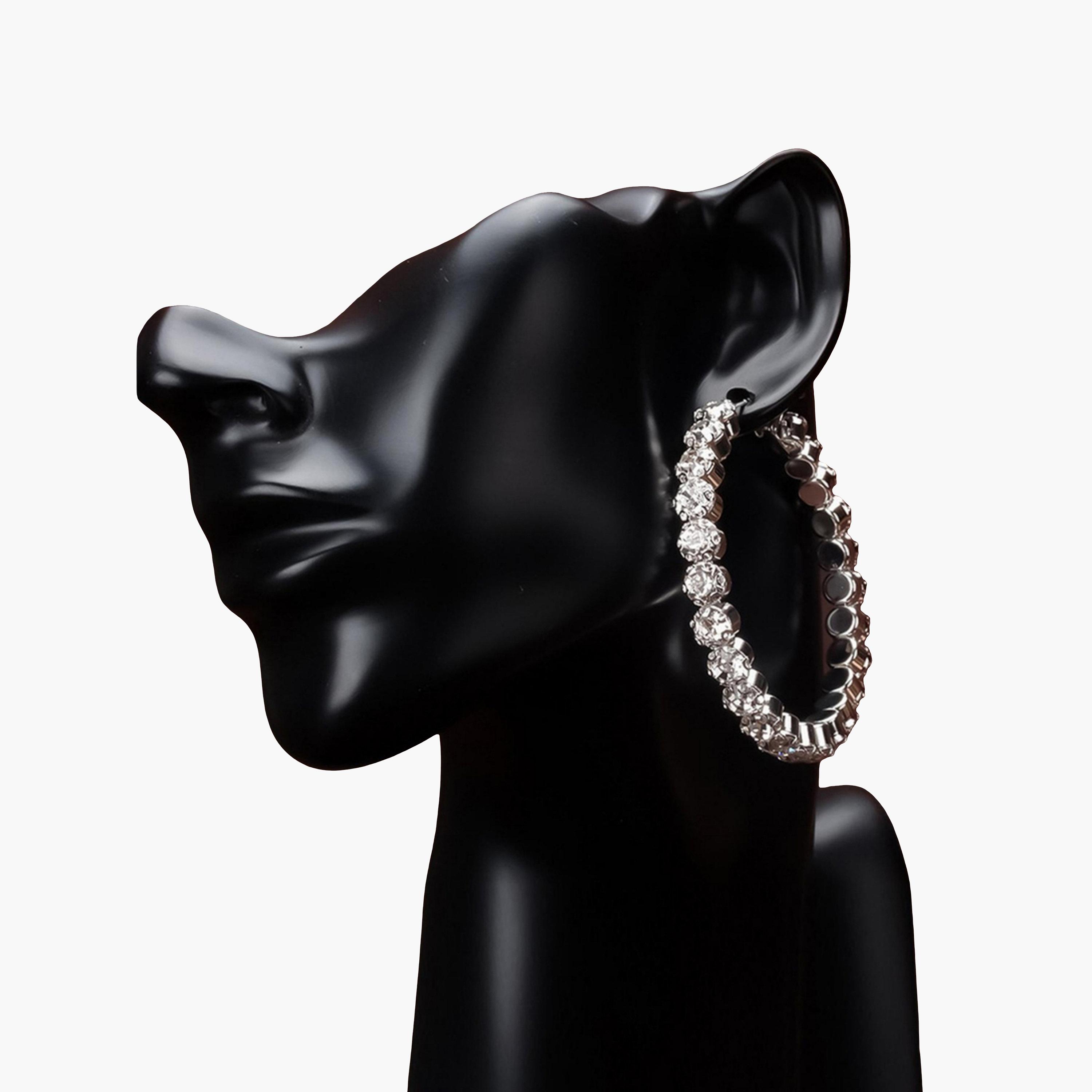 Take Two Embellished Rhinestone Earrings-women-watchesandjewellery-jewellery-earrings-image-2