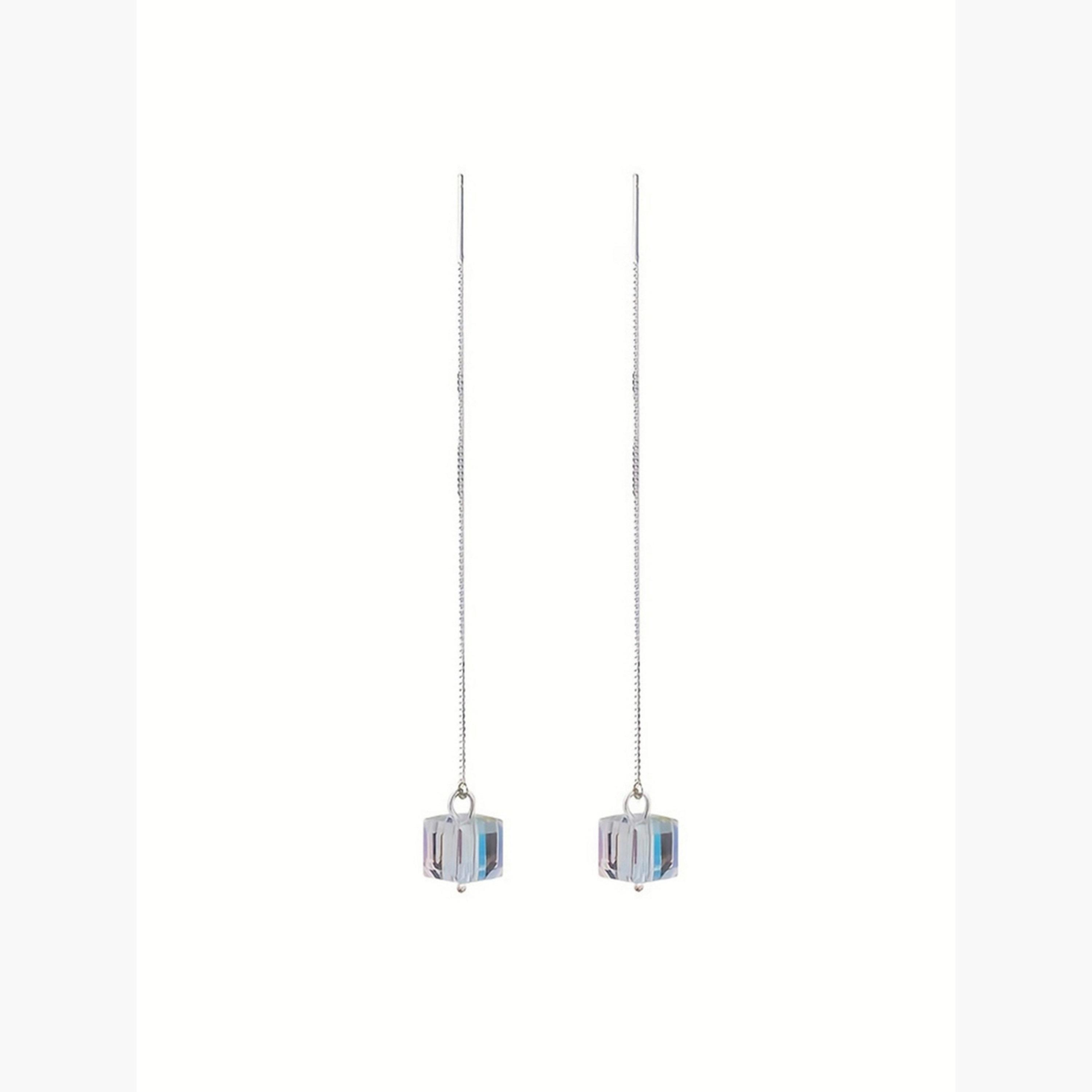 Take Two Square Rhinestone Earrings-women-watchesandjewellery-jewellery-earrings-image-1
