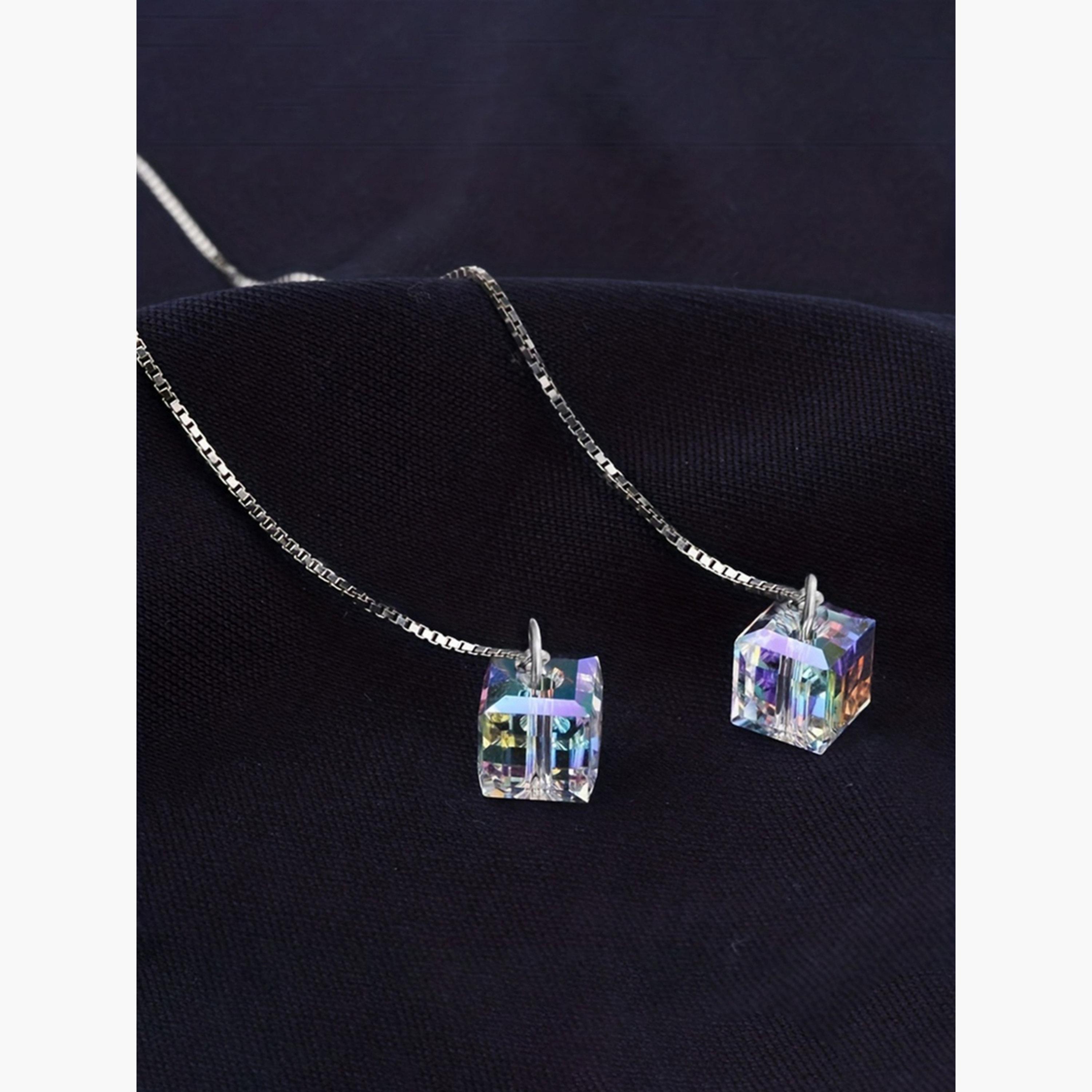 Take Two Square Rhinestone Earrings-women-watchesandjewellery-jewellery-earrings-image-4