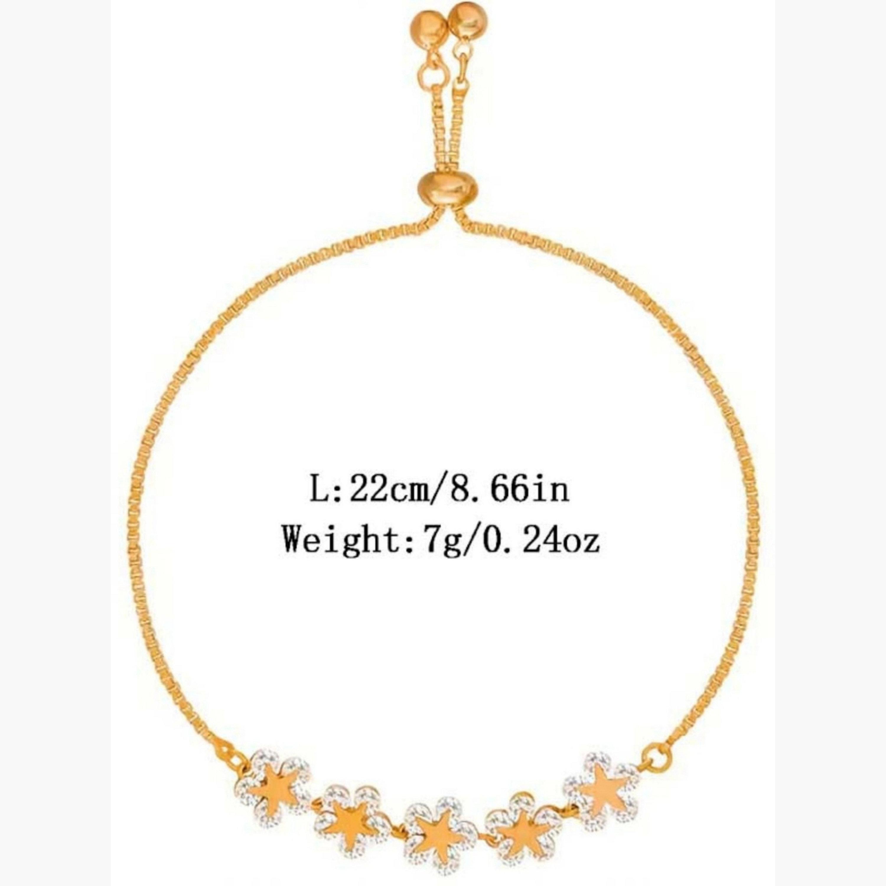 سوار زهور مرصع بالزركون قابل للتعديل-women-watchesandjewellery-jewellery-banglesandbracelets-image-2