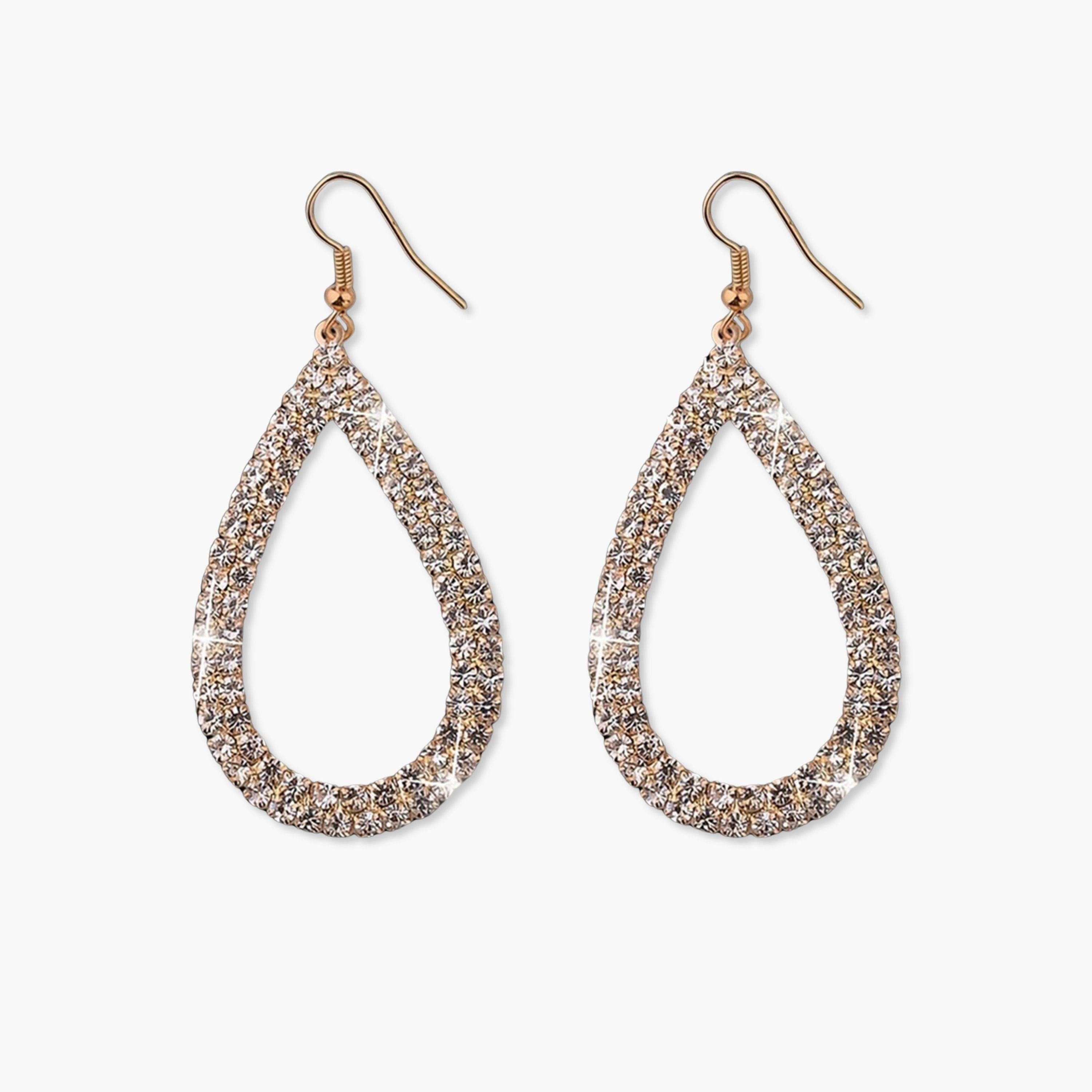 Take Two Teardrop Rhinestone Earrings-women-watchesandjewellery-jewellery-earrings-image-1