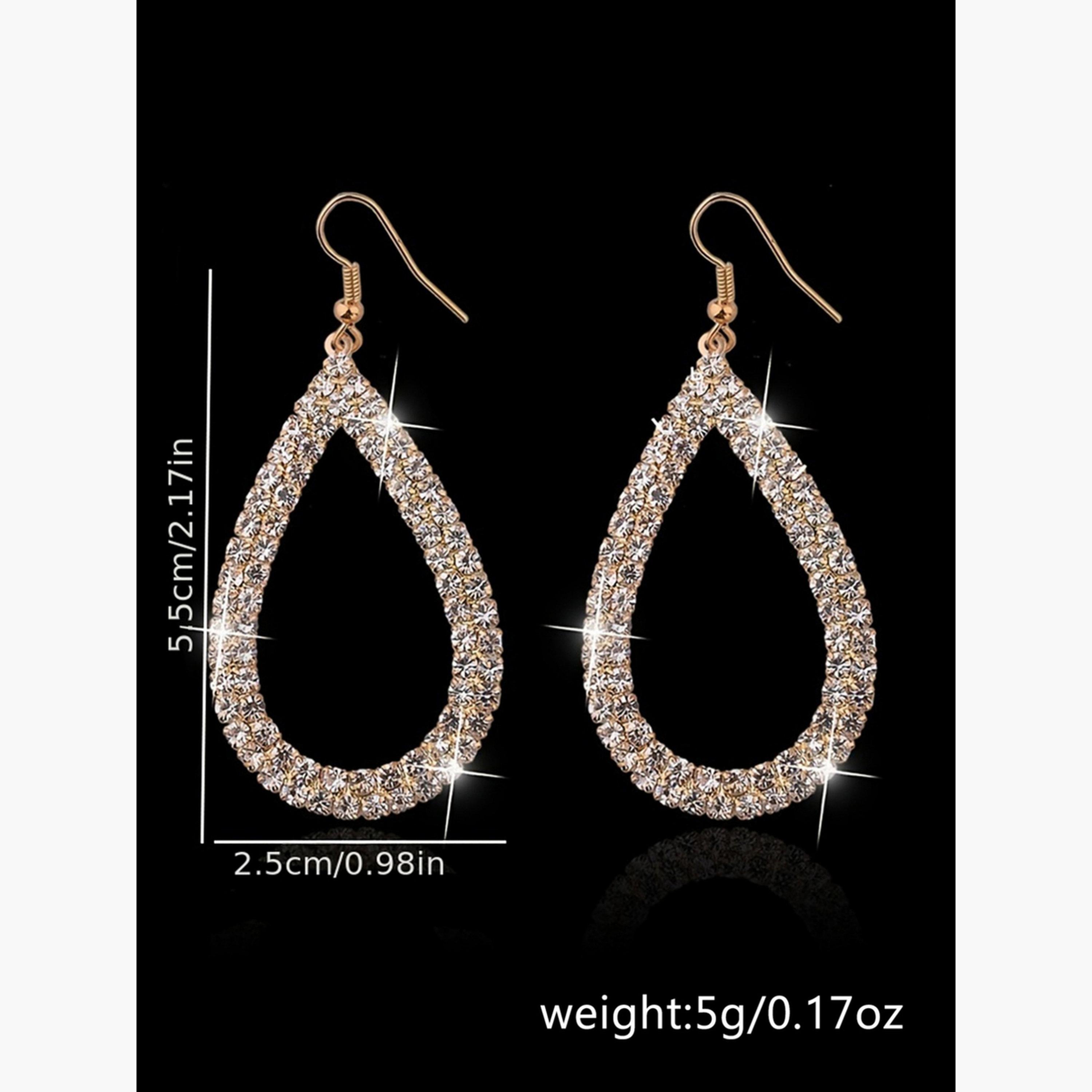 أقراط راينستون بتصميم دمعة-women-watchesandjewellery-jewellery-earrings-image-3