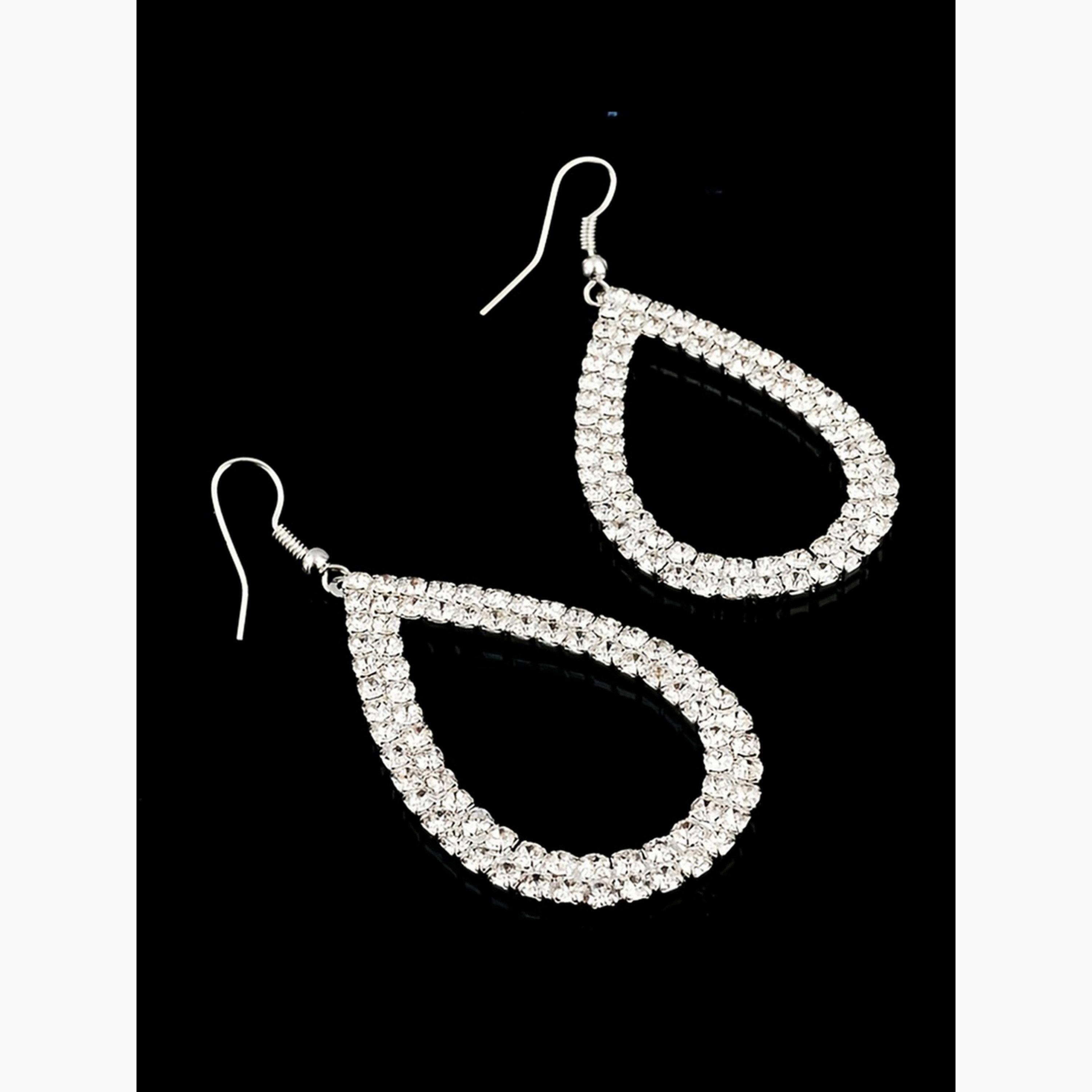 Take Two Teardrop Rhinestone Earrings-women-watchesandjewellery-jewellery-earrings-image-3