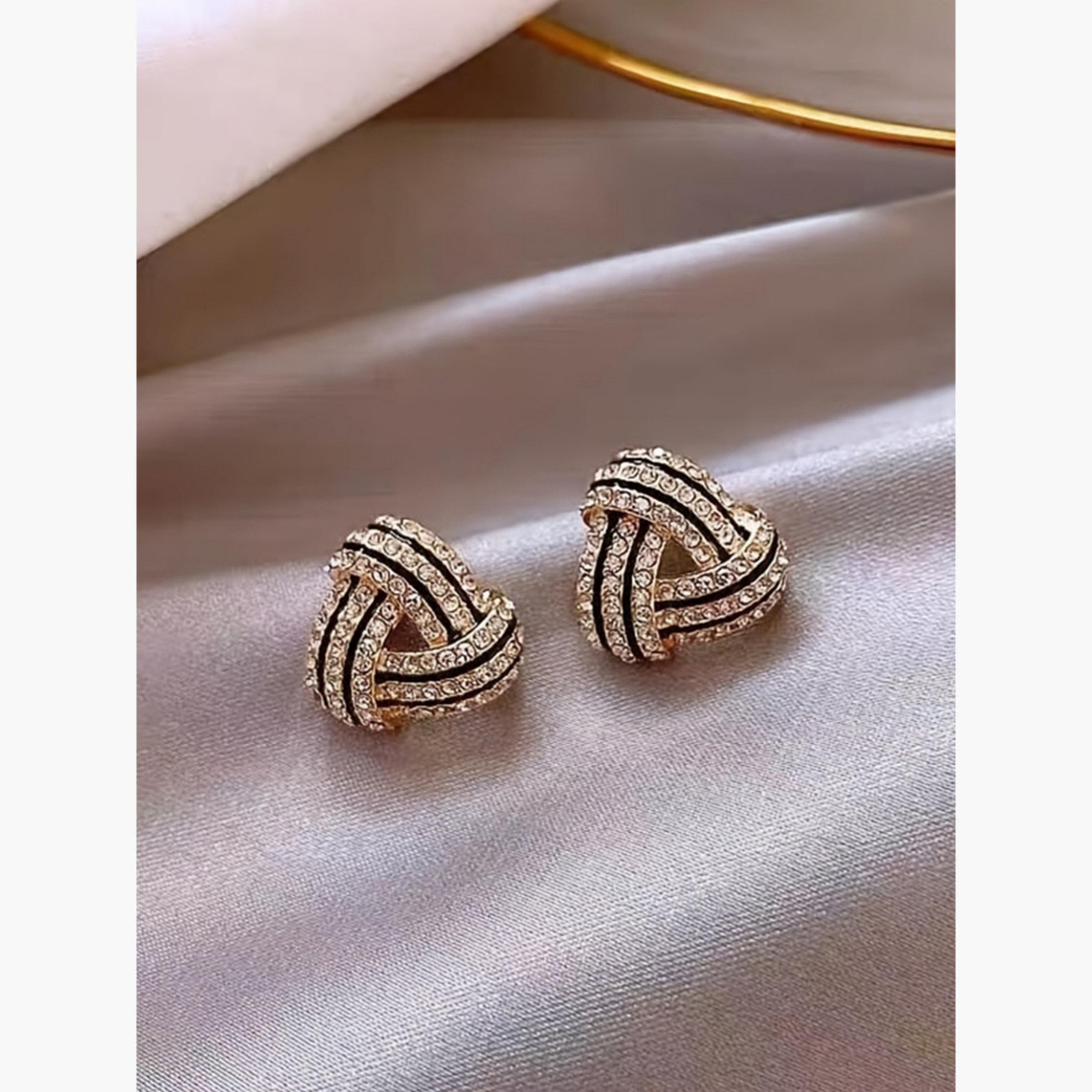أقراط راينستون بتصميم هندسي-women-watchesandjewellery-jewellery-earrings-image-2