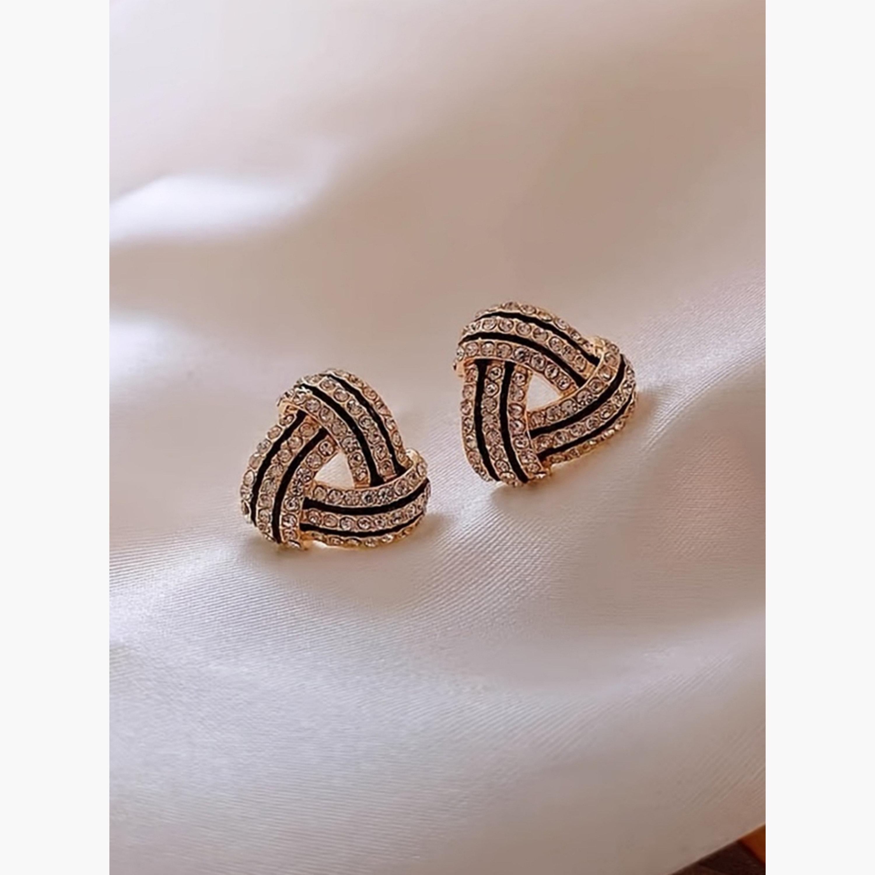 Take Two Geometric Rhinestone Earrings-women-watchesandjewellery-jewellery-earrings-image-3