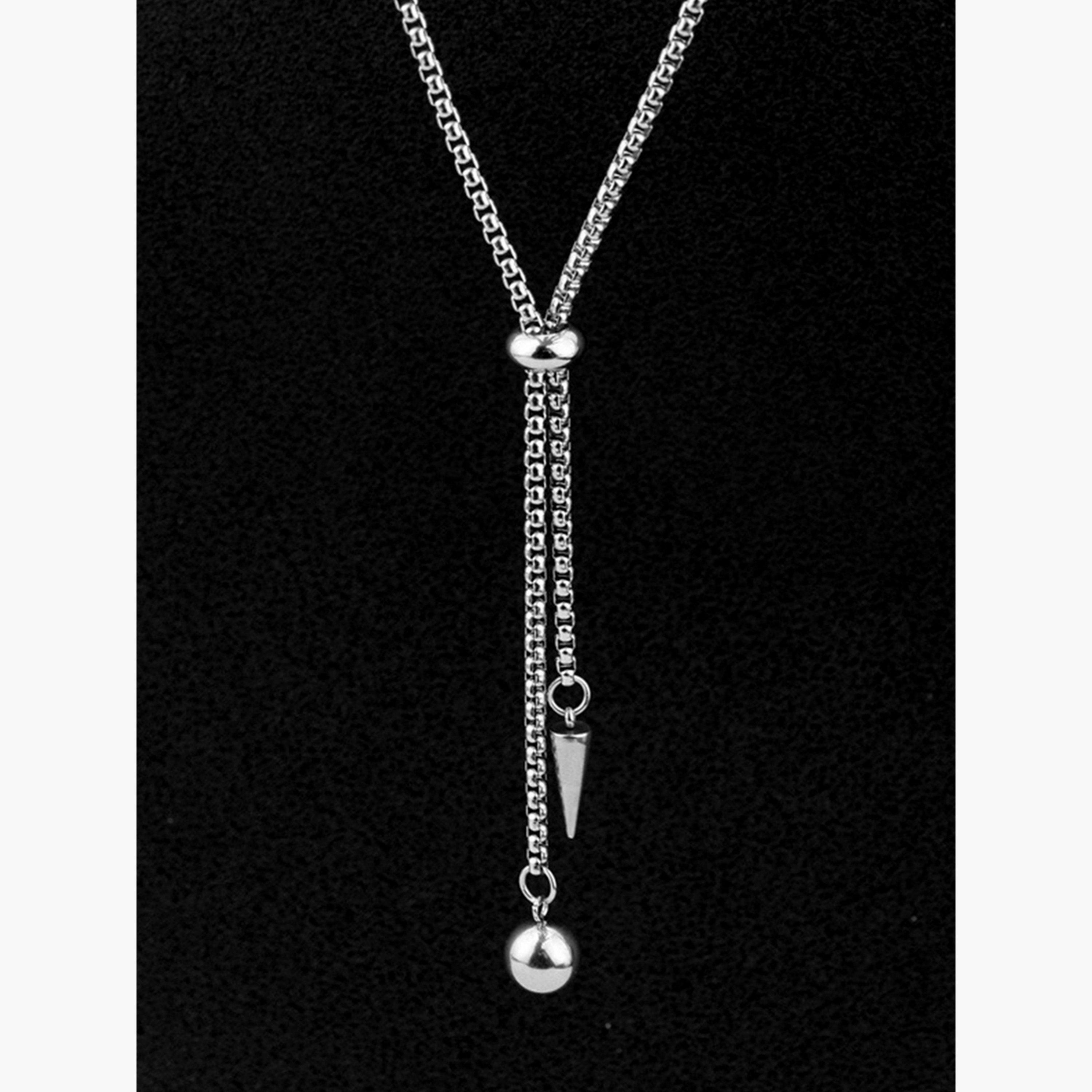Take Two Silver Adjustable Chain Necklace with Pendant-women-watchesandjewellery-jewellery-necklacesandpendants-image-3