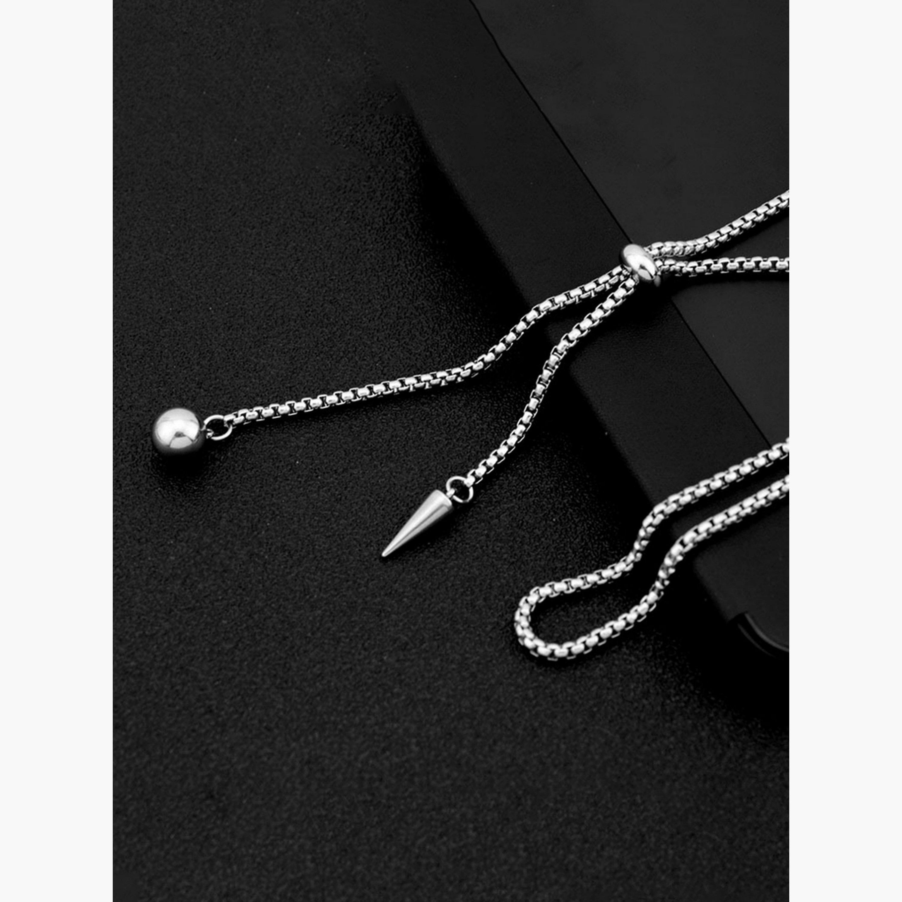 عقد سلسلة فضية قابلة للتعديل مع قلادة-women-watchesandjewellery-jewellery-necklacesandpendants-image-4