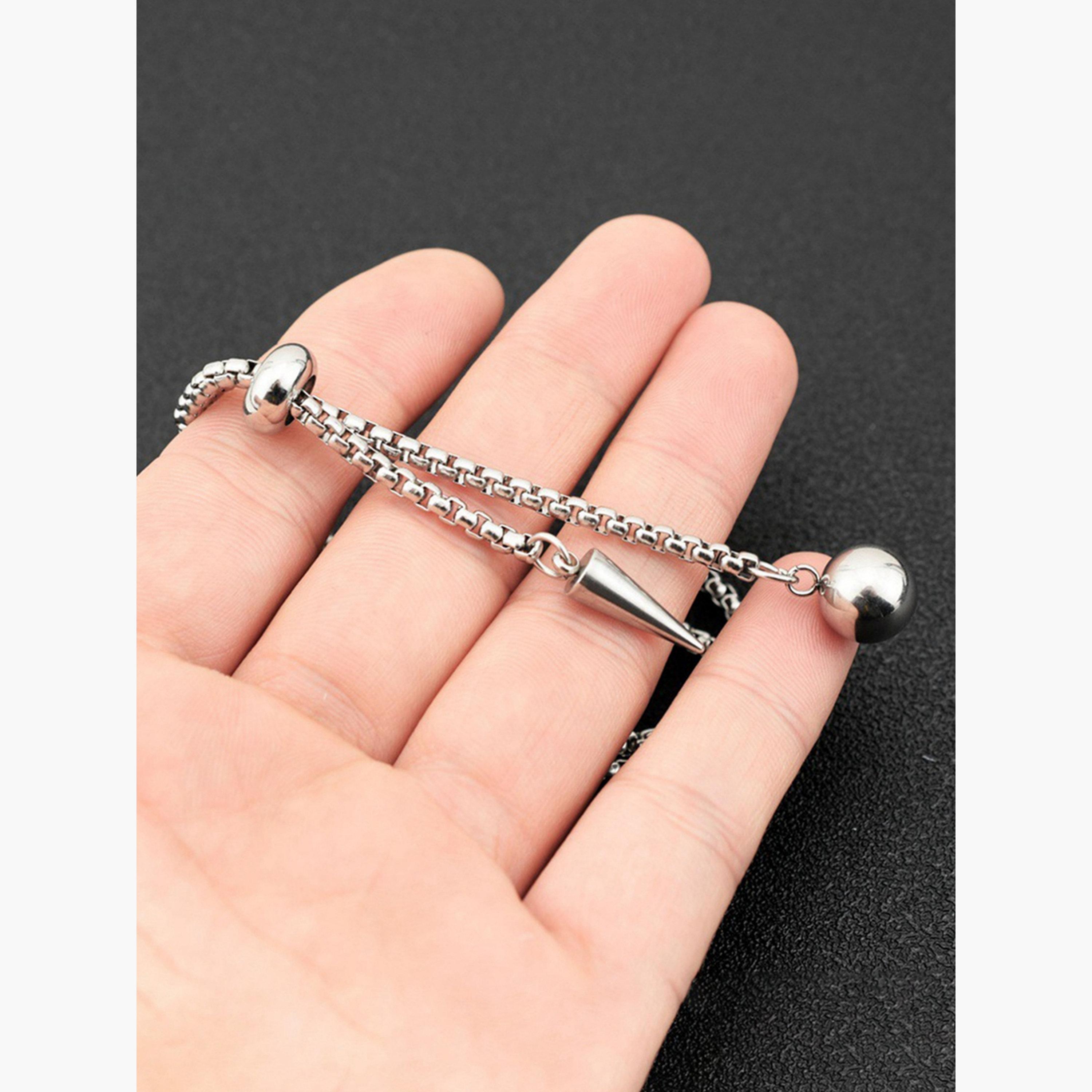 عقد سلسلة فضية قابلة للتعديل مع قلادة-women-watchesandjewellery-jewellery-necklacesandpendants-image-5