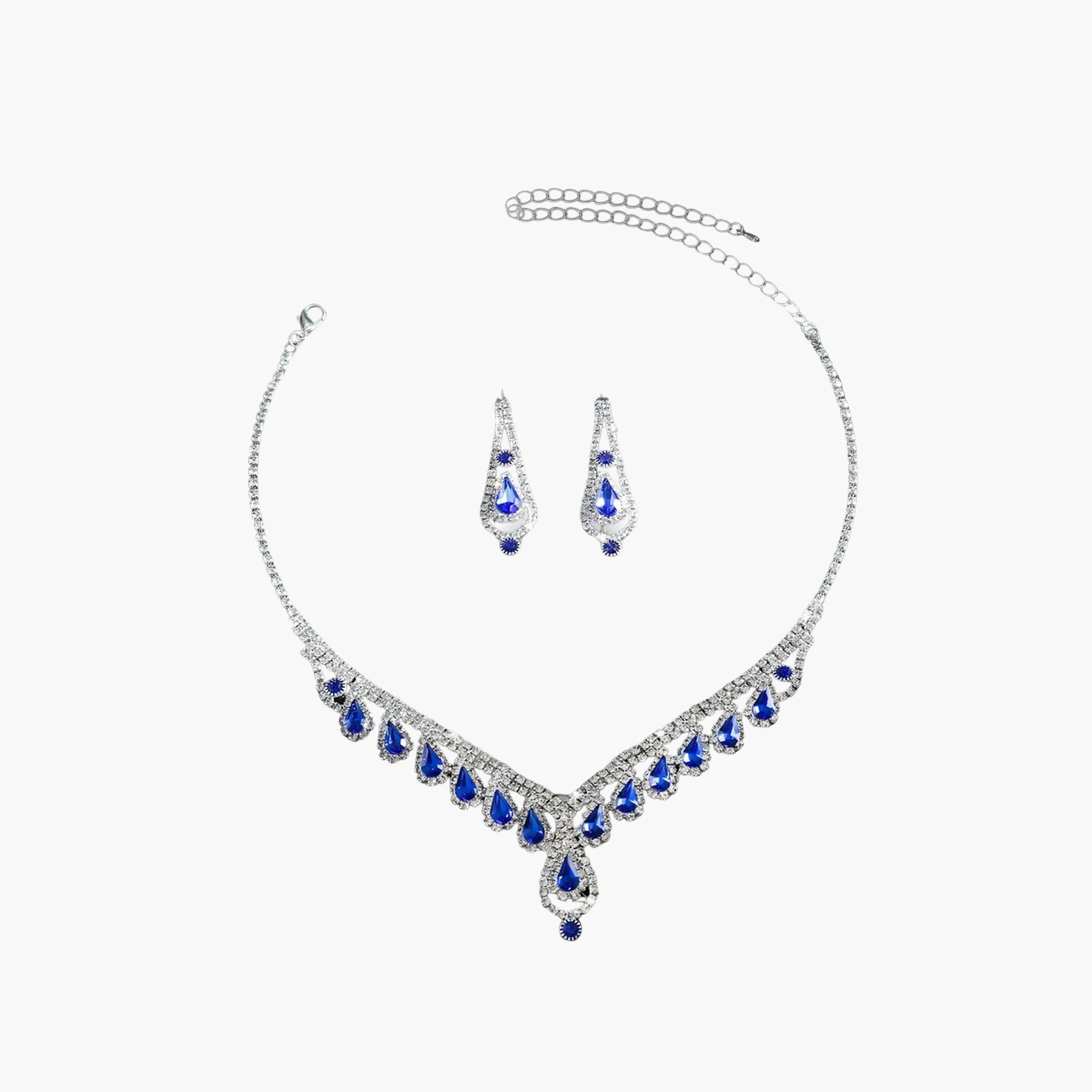 طقم من عقد وأقراط مرصع بالراين-women-watchesandjewellery-jewellery-jewellerysets-image-1