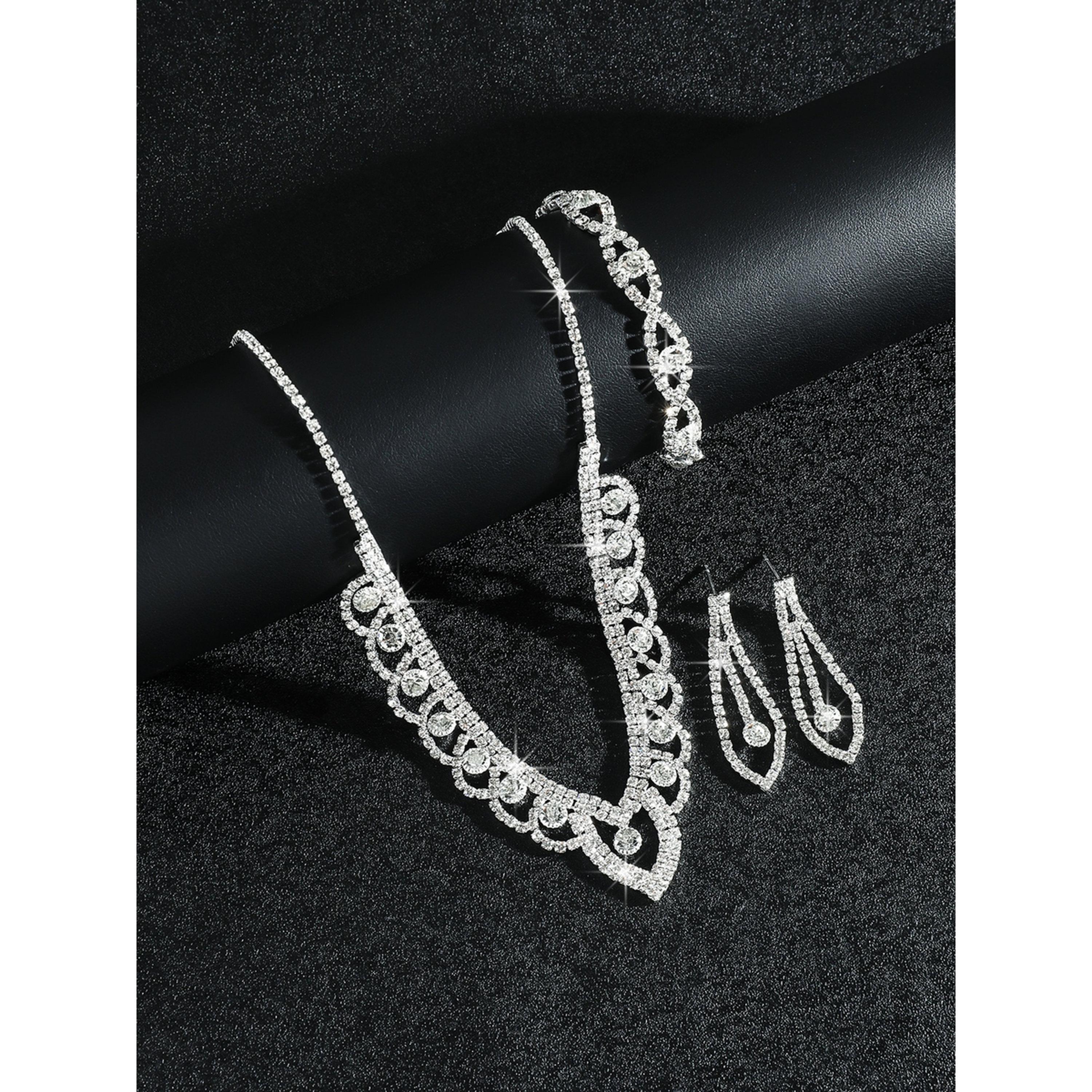 مجموعة من قلادة وسوار وأقراط مرصعة بأحجار الراين-women-watchesandjewellery-jewellery-jewellerysets-image-3