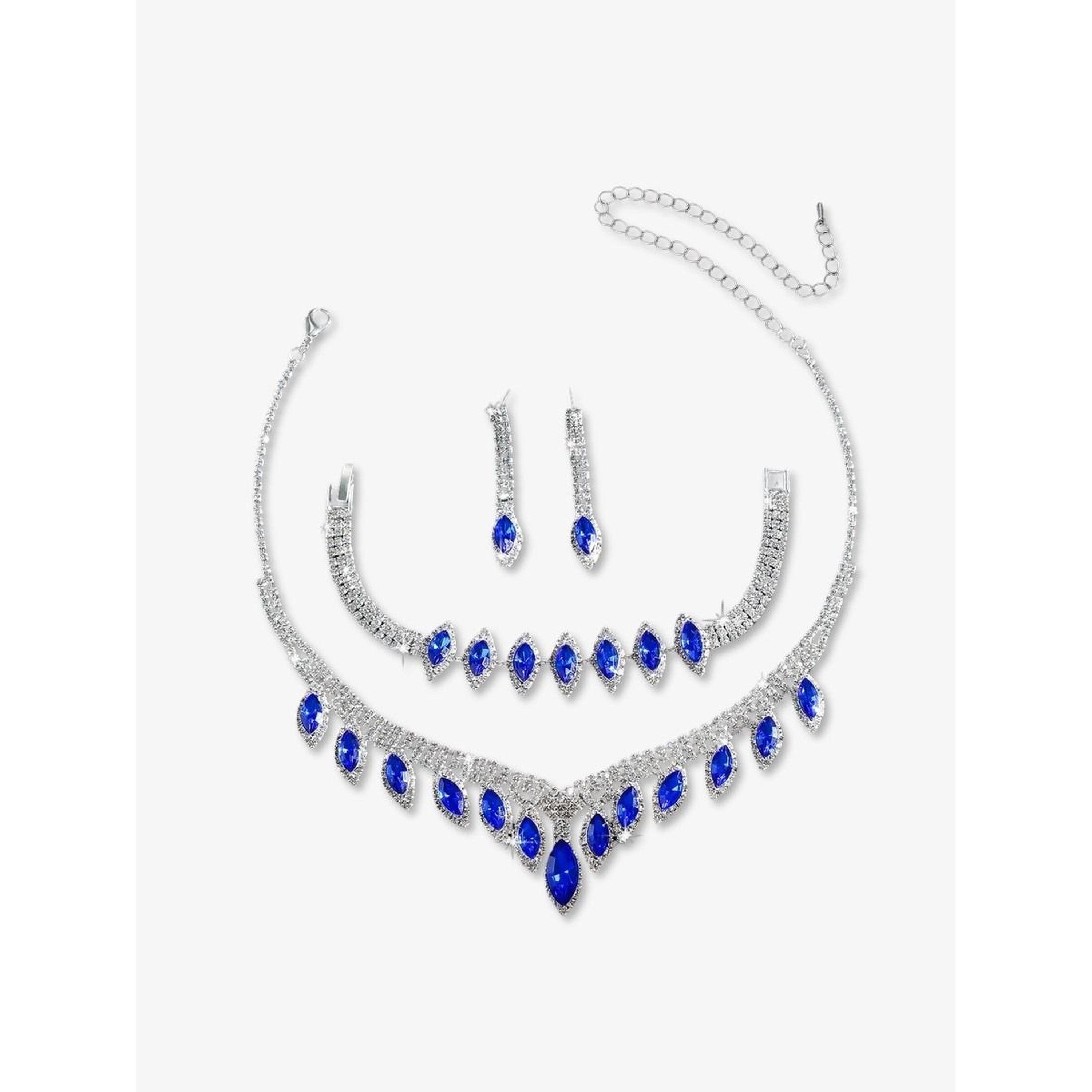 Take Two Blue Rhinestone Necklace with Bracelet and Earrings et-women-watchesandjewellery-jewellery-jewellerysets-image-1