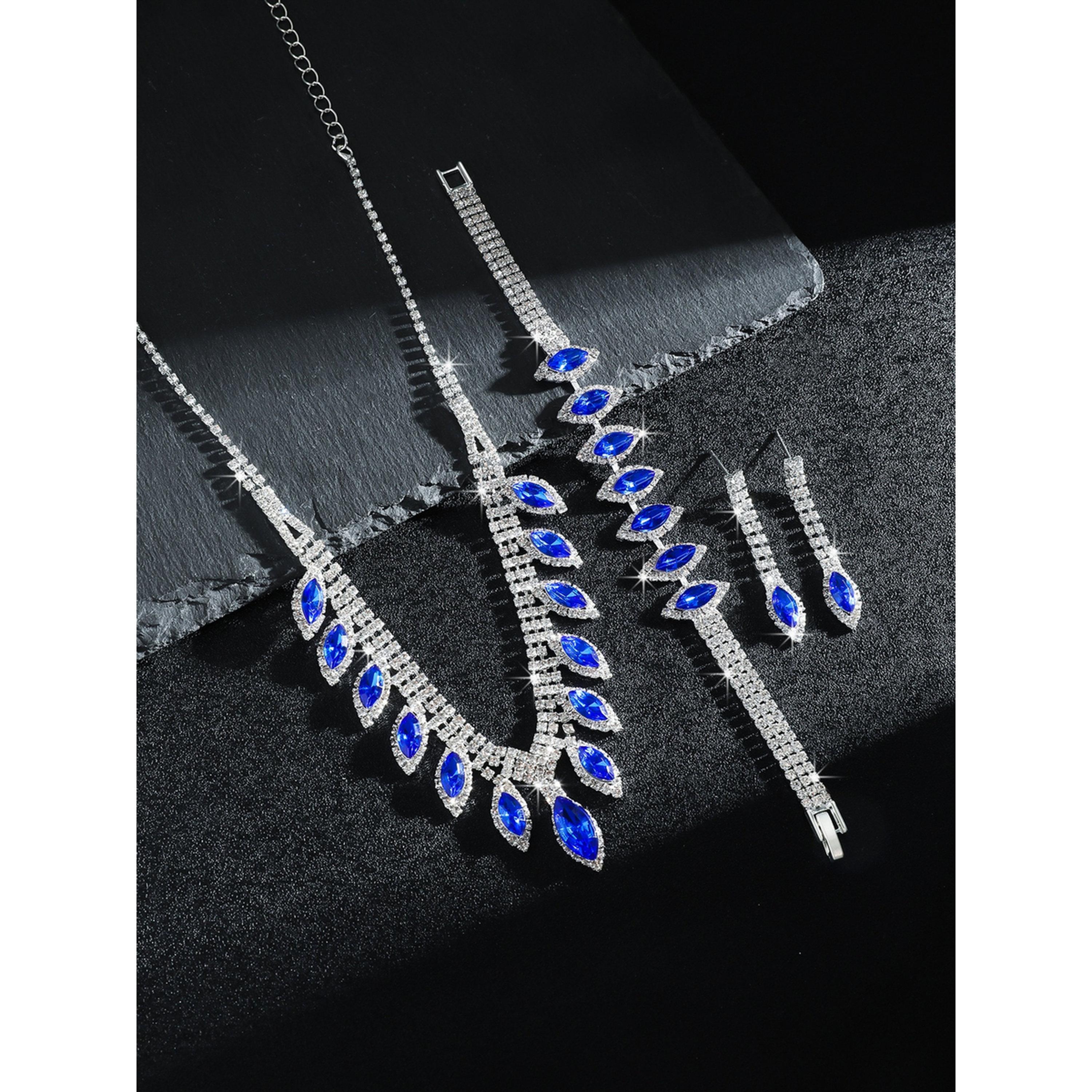Take Two Blue Rhinestone Necklace with Bracelet and Earrings et-women-watchesandjewellery-jewellery-jewellerysets-image-4