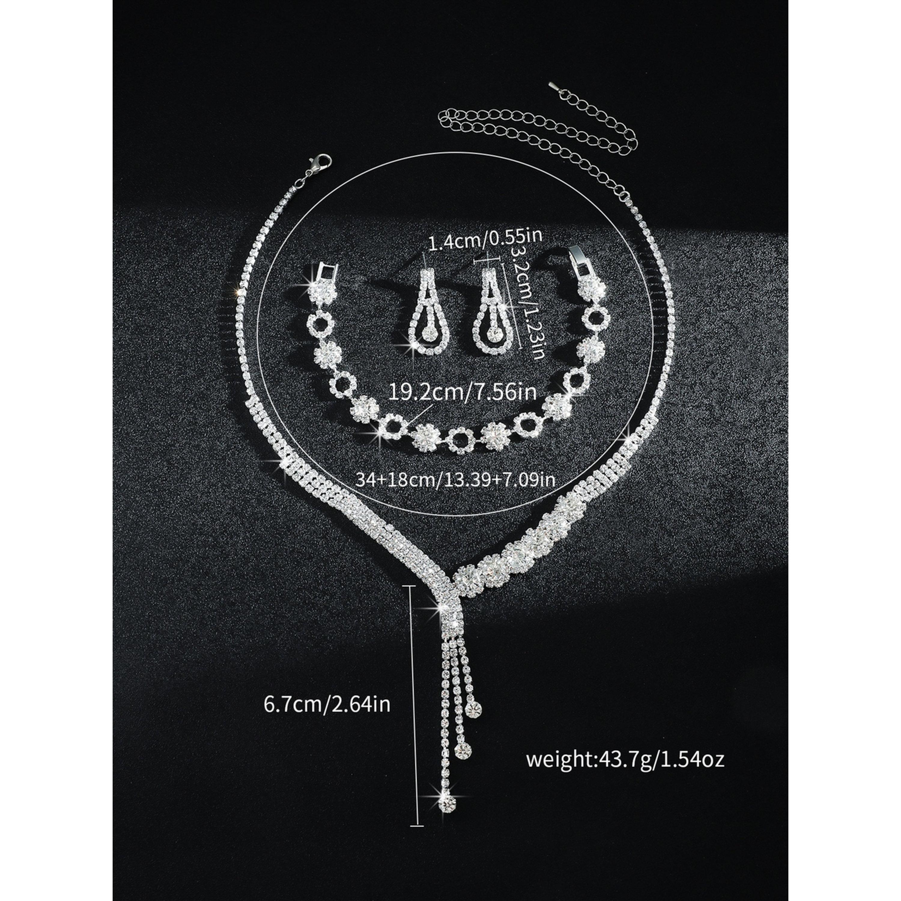 مجموعة من قلادة وسوار وأقراط مرصعة بأحجار الراين البراقة-women-watchesandjewellery-jewellery-jewellerysets-image-5