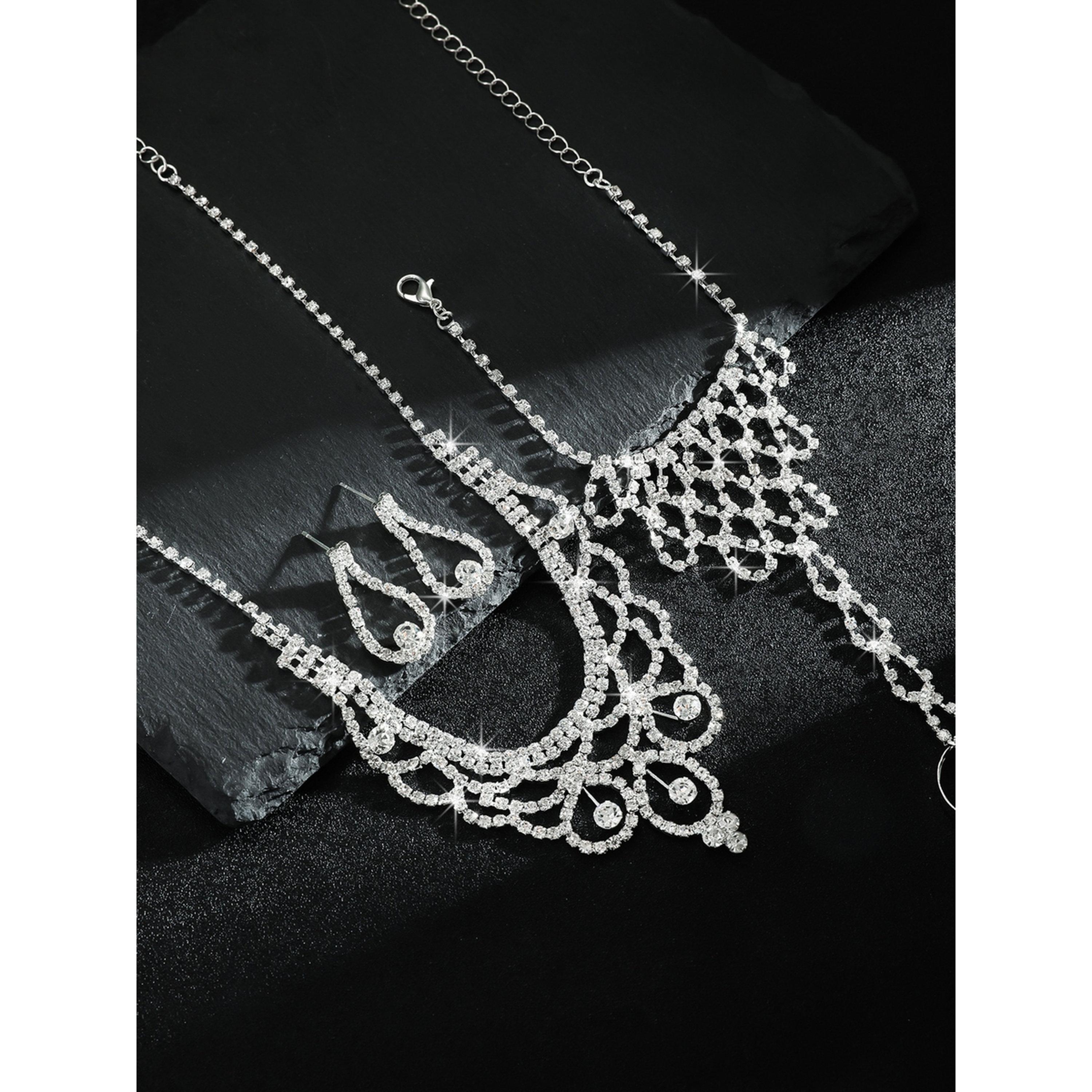 Take Two Sparkling Rhinestone Necklace with Bracelet and Earrings Set-women-watchesandjewellery-jewellery-jewellerysets-image-6