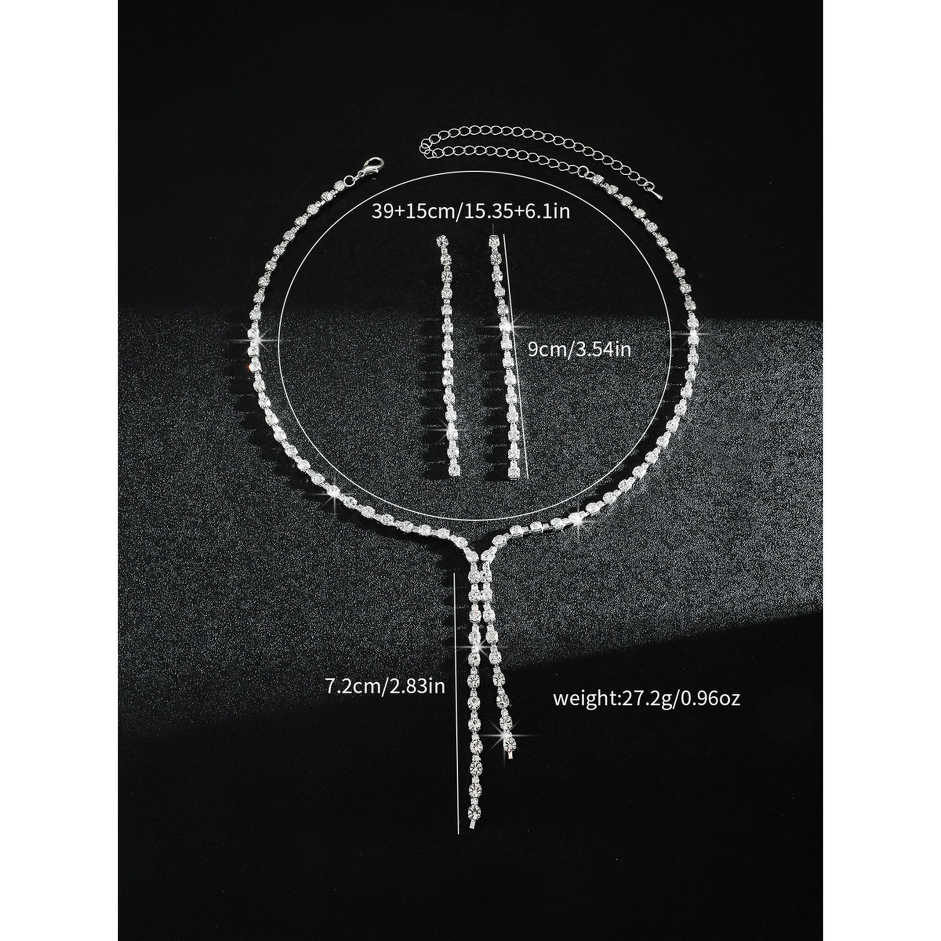 مجموعة من قلادة وأقراط بشراشيب وأحجار الراين-women-watchesandjewellery-jewellery-jewellerysets-image-3