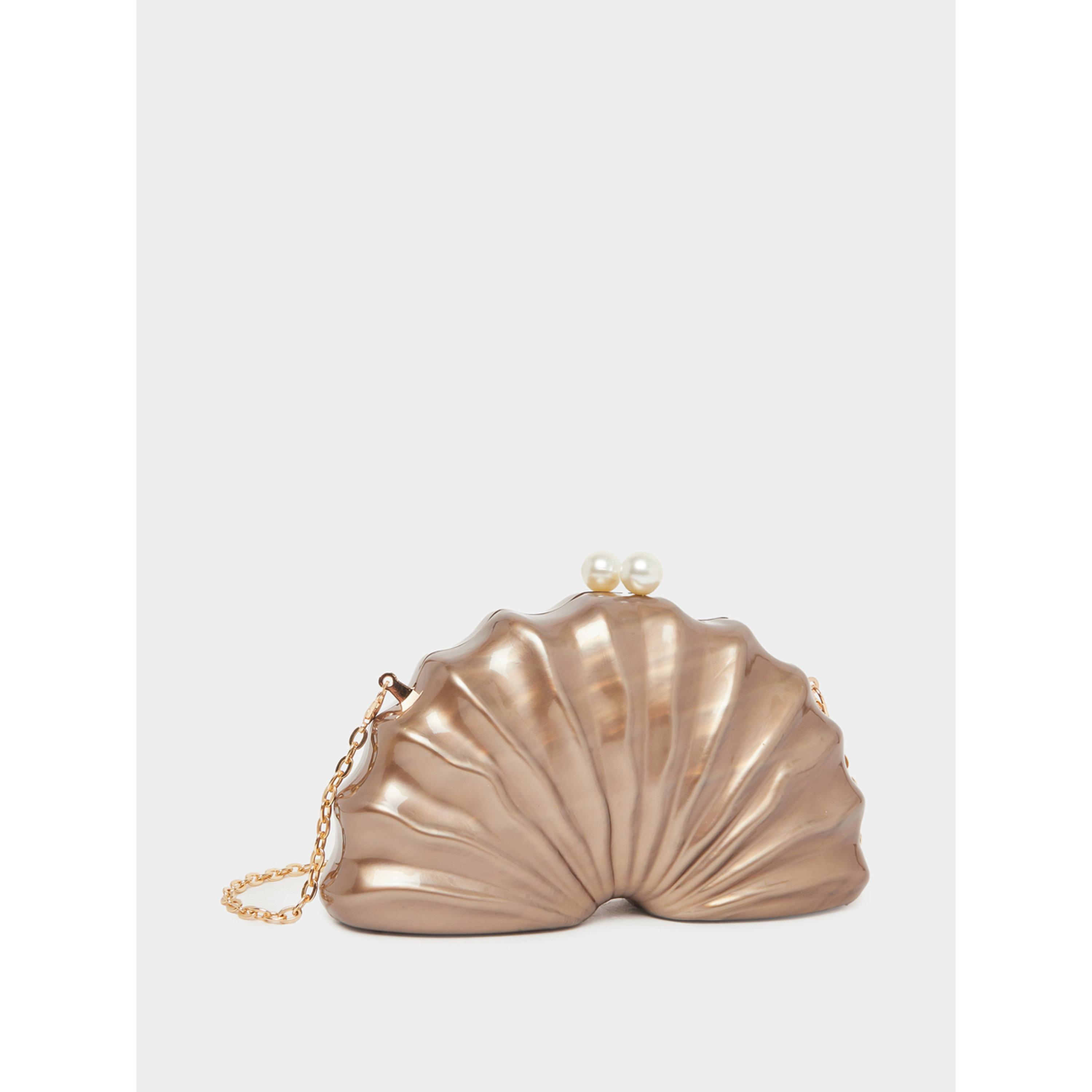 Styli Brown Seashell Clutch Bag-women-bagsandwallets-handbags-image-1