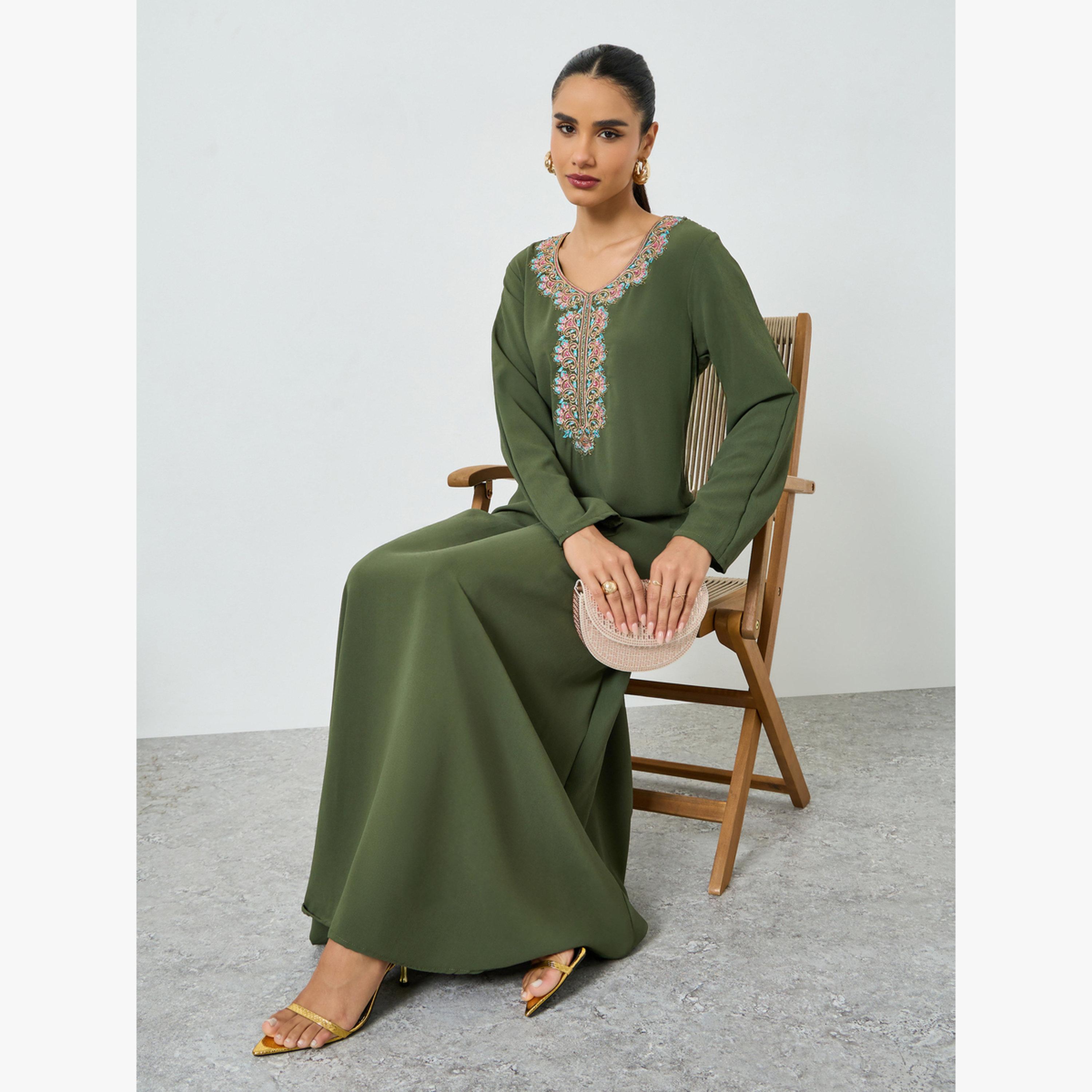 جلابية مطرزة-women-arabicclothing-jalabiyas-image-2