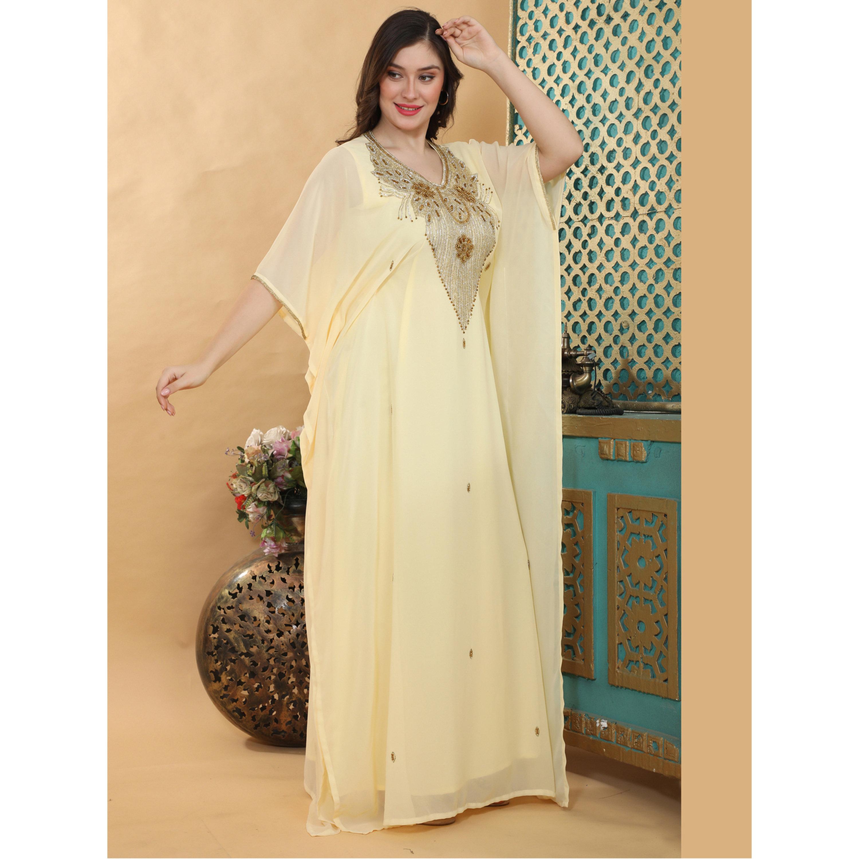قفطان بتفاصيل أحجار كريستال مشغولة يدوياً-women-clothing-dresses-image-3