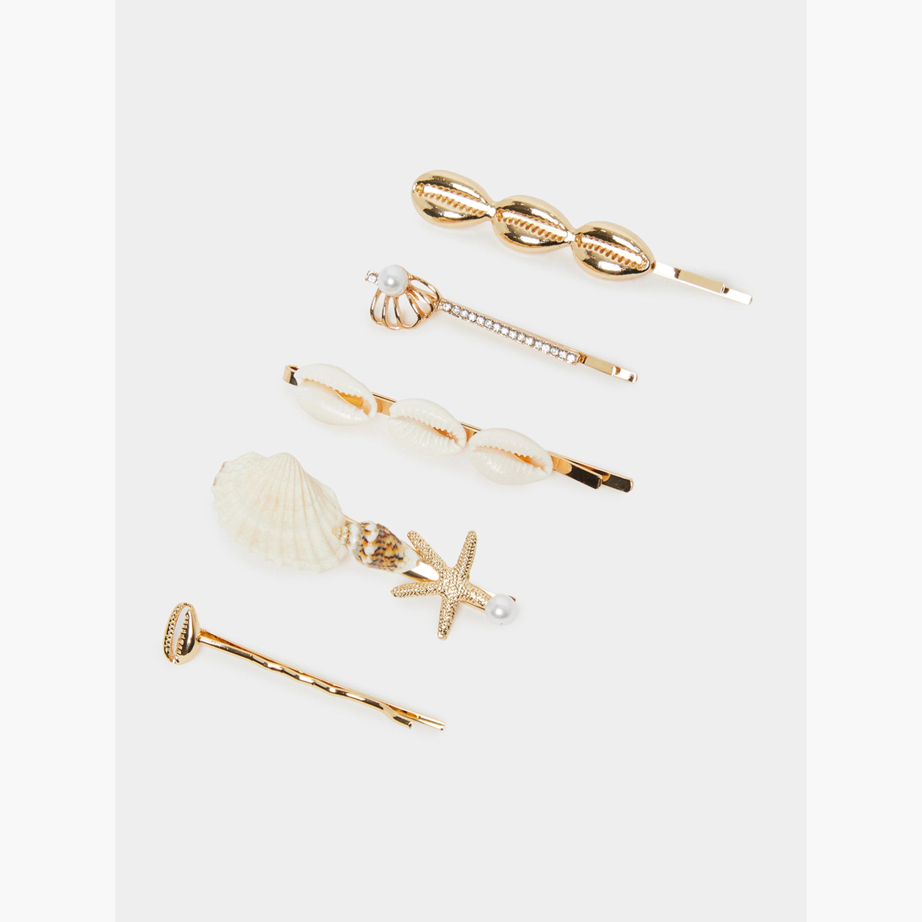 عبوة من 6 قطع مشابك شعر صدفة-women-hairaccessories-sets-image-1