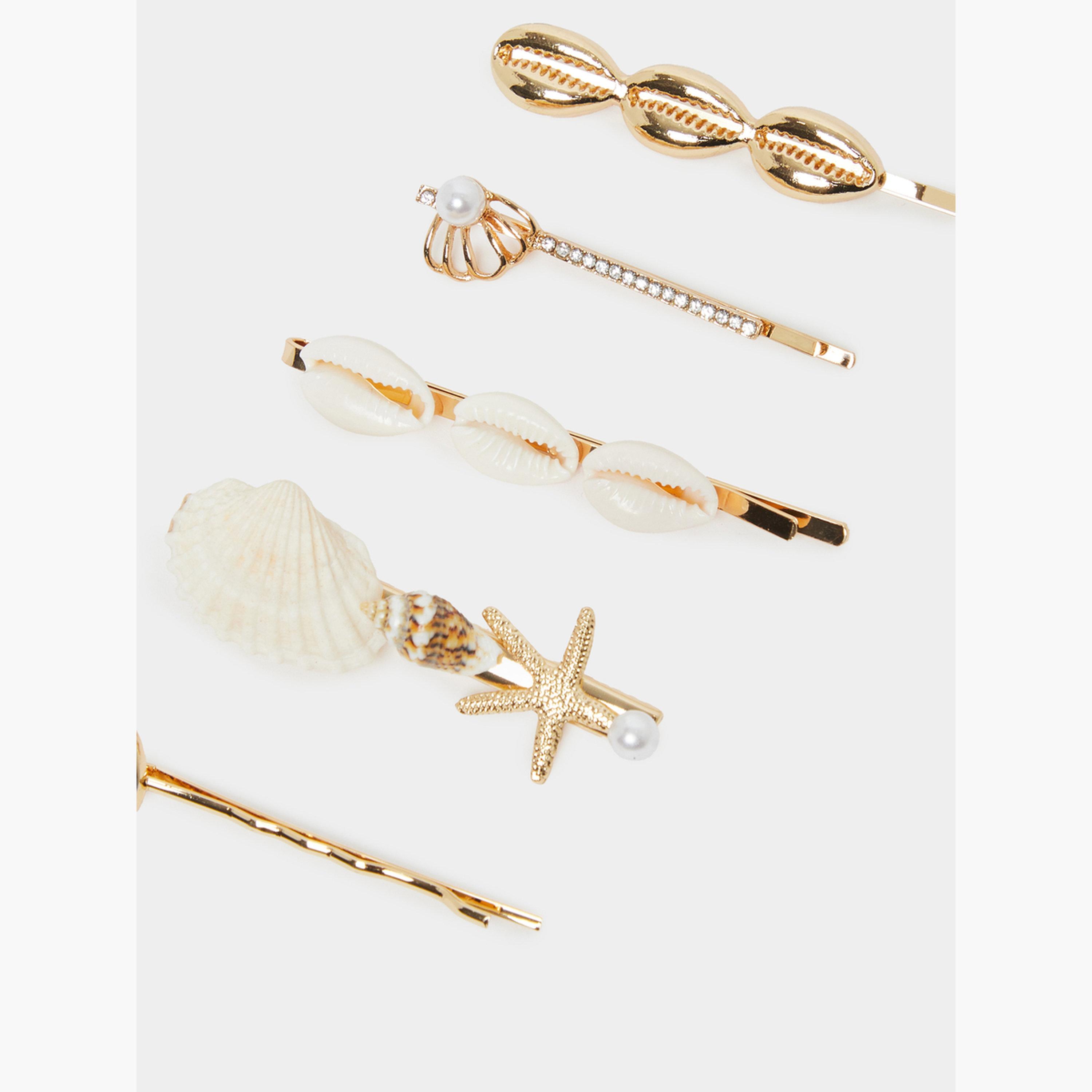 عبوة من 6 قطع مشابك شعر صدفة-women-hairaccessories-sets-image-3