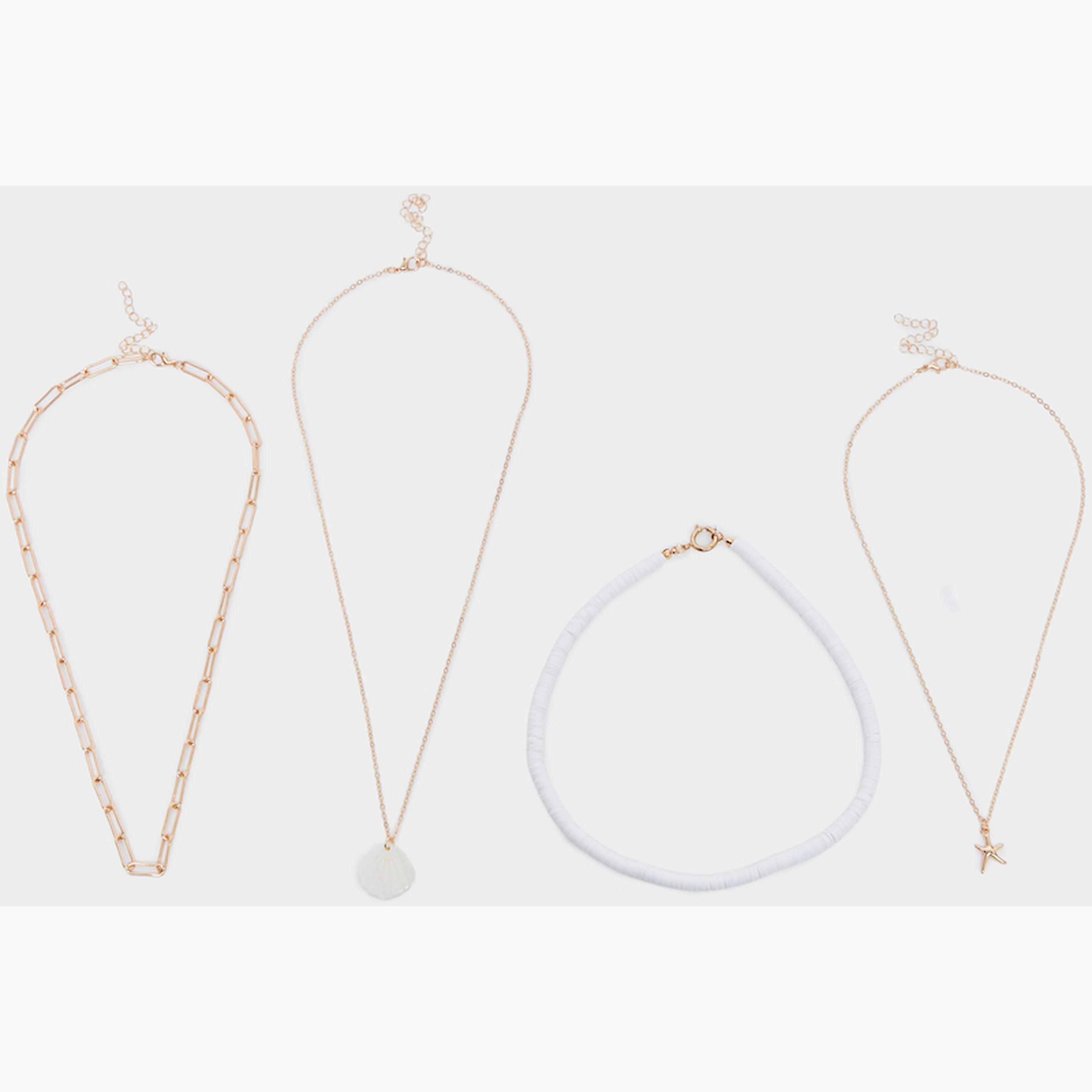 طقم من 4 قطع عقد متعدد الطبقات-women-watchesandjewellery-jewellery-necklacesandpendants-image-1