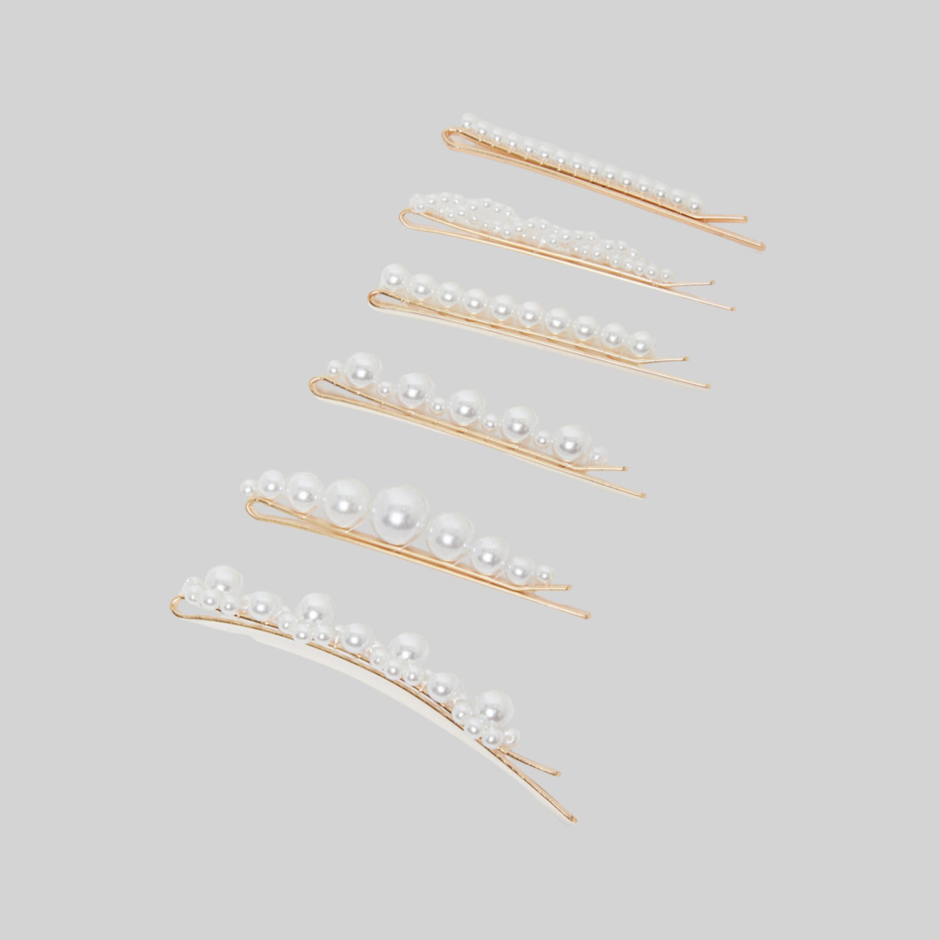 Styli Pack of 6 - Pearl Hair Clips-women-hairaccessories-sets-image-2
