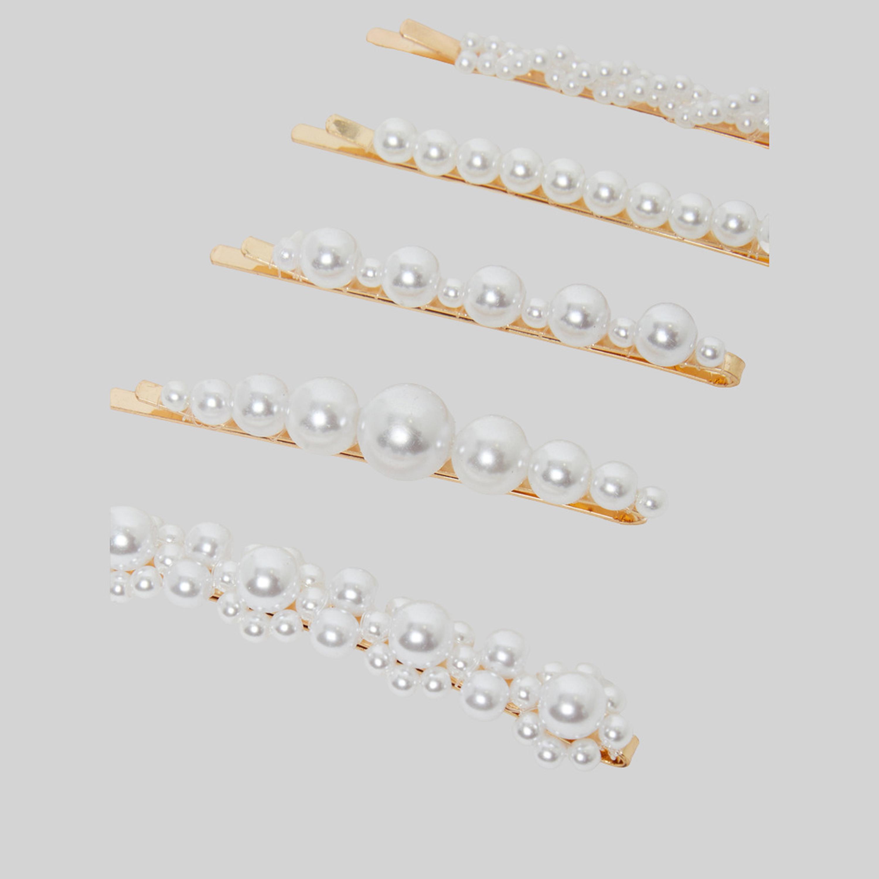 Styli Pack of 6 - Pearl Hair Clips-women-hairaccessories-sets-image-3