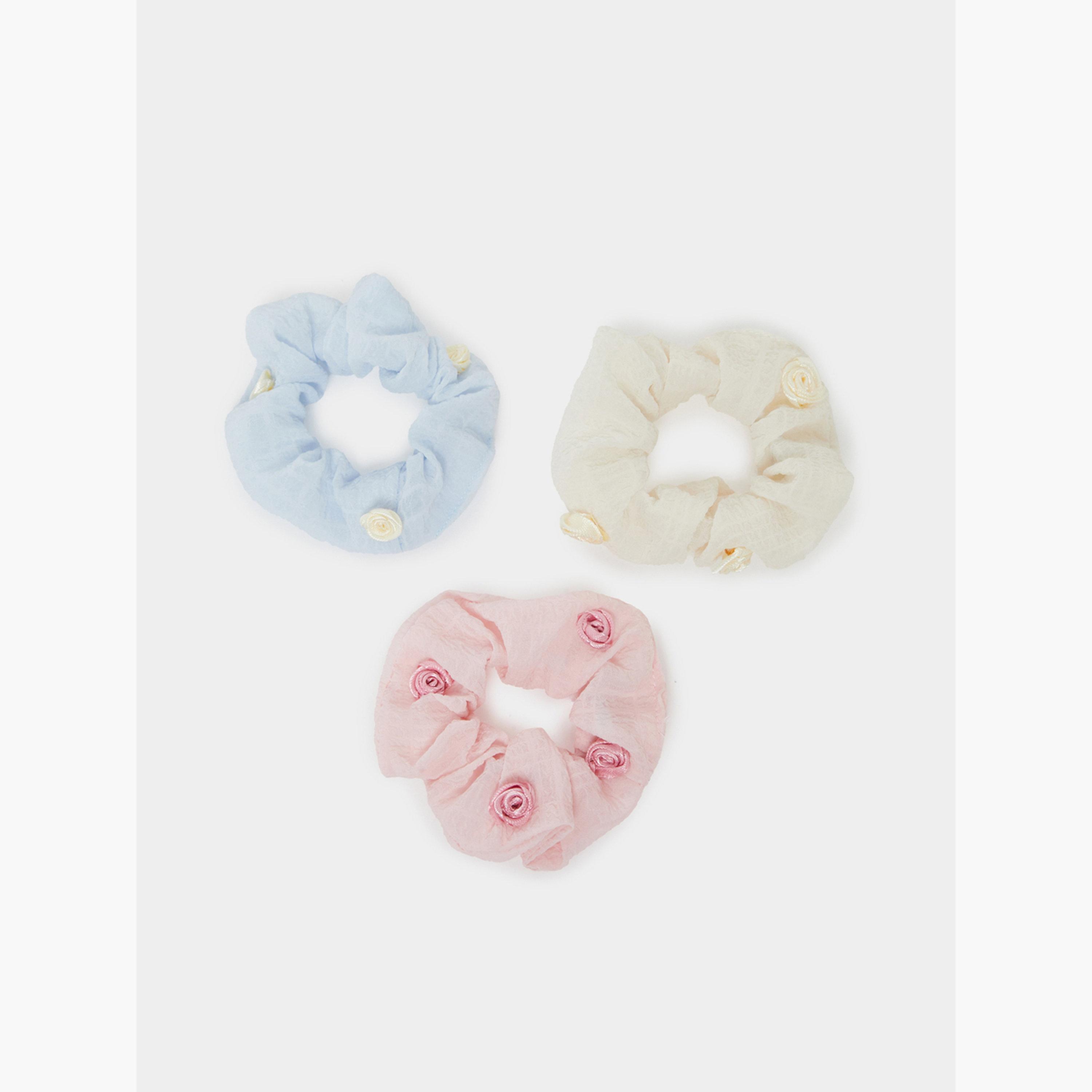 عبوة من 3 قطع ربطات شعر قماشية بنقشة زهور-women-hairaccessories-sets-image-1