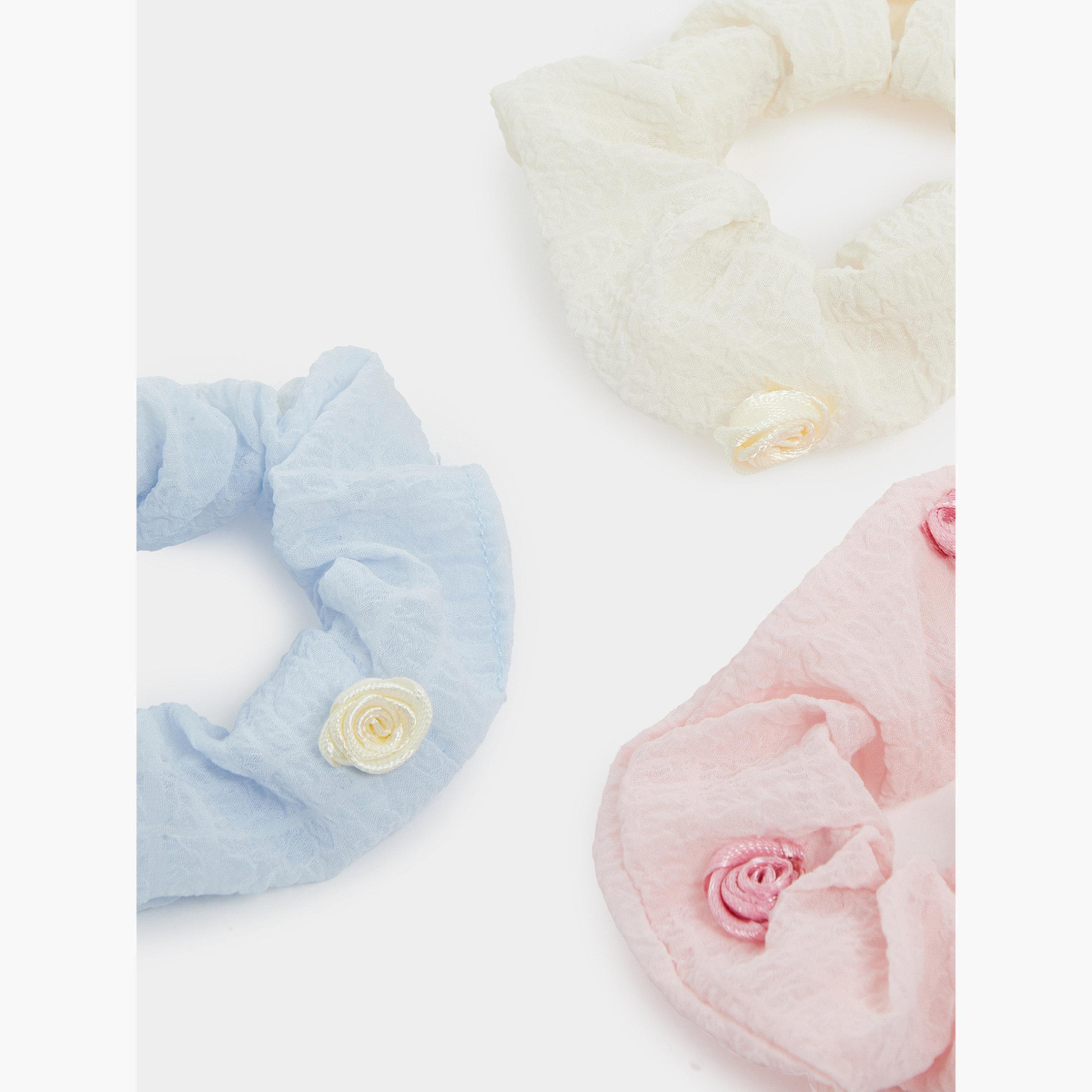 عبوة من 3 قطع ربطات شعر قماشية بنقشة زهور-women-hairaccessories-sets-image-3