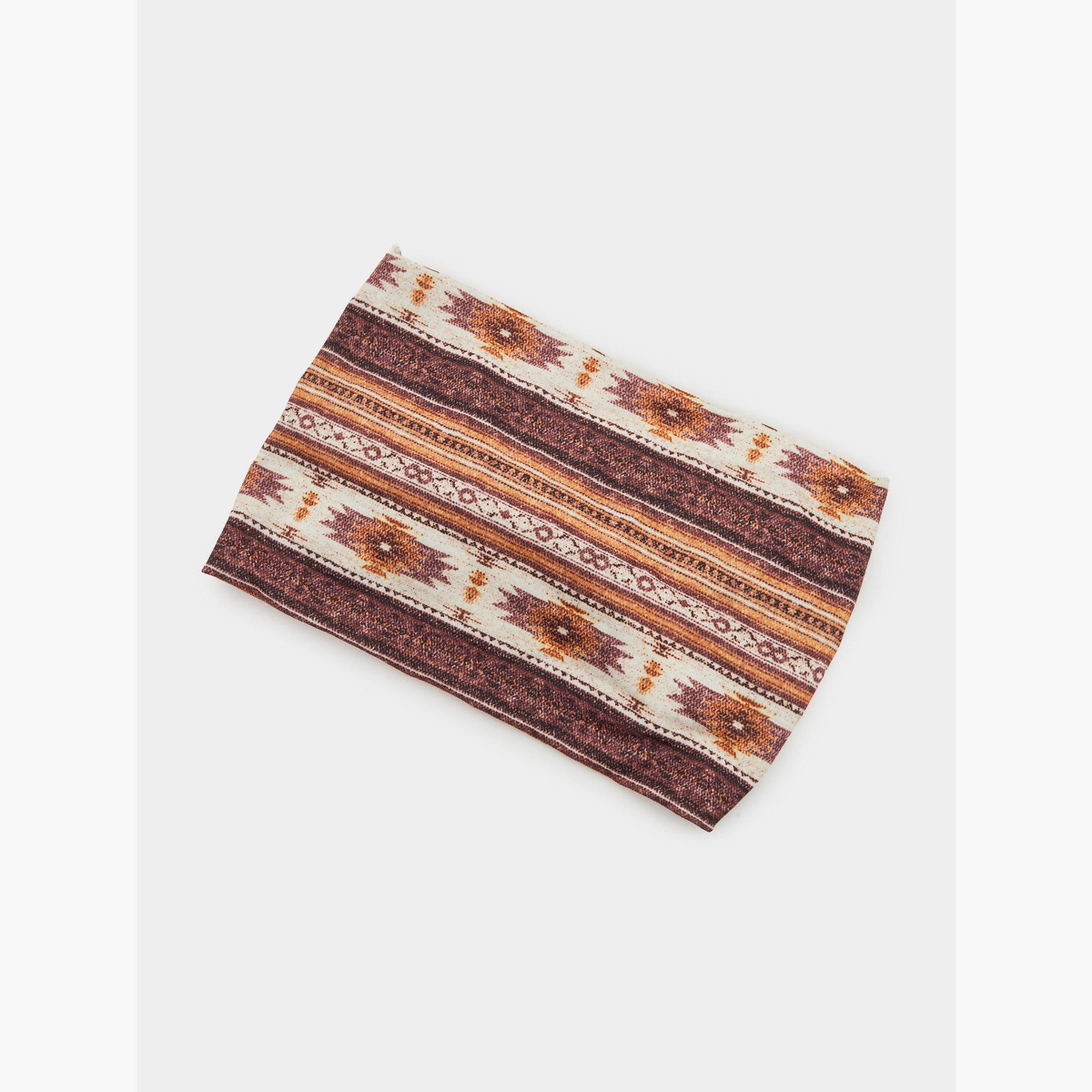 Styli Women Boho Printed Knotted Headband-women-hairaccessories-bands-image-2