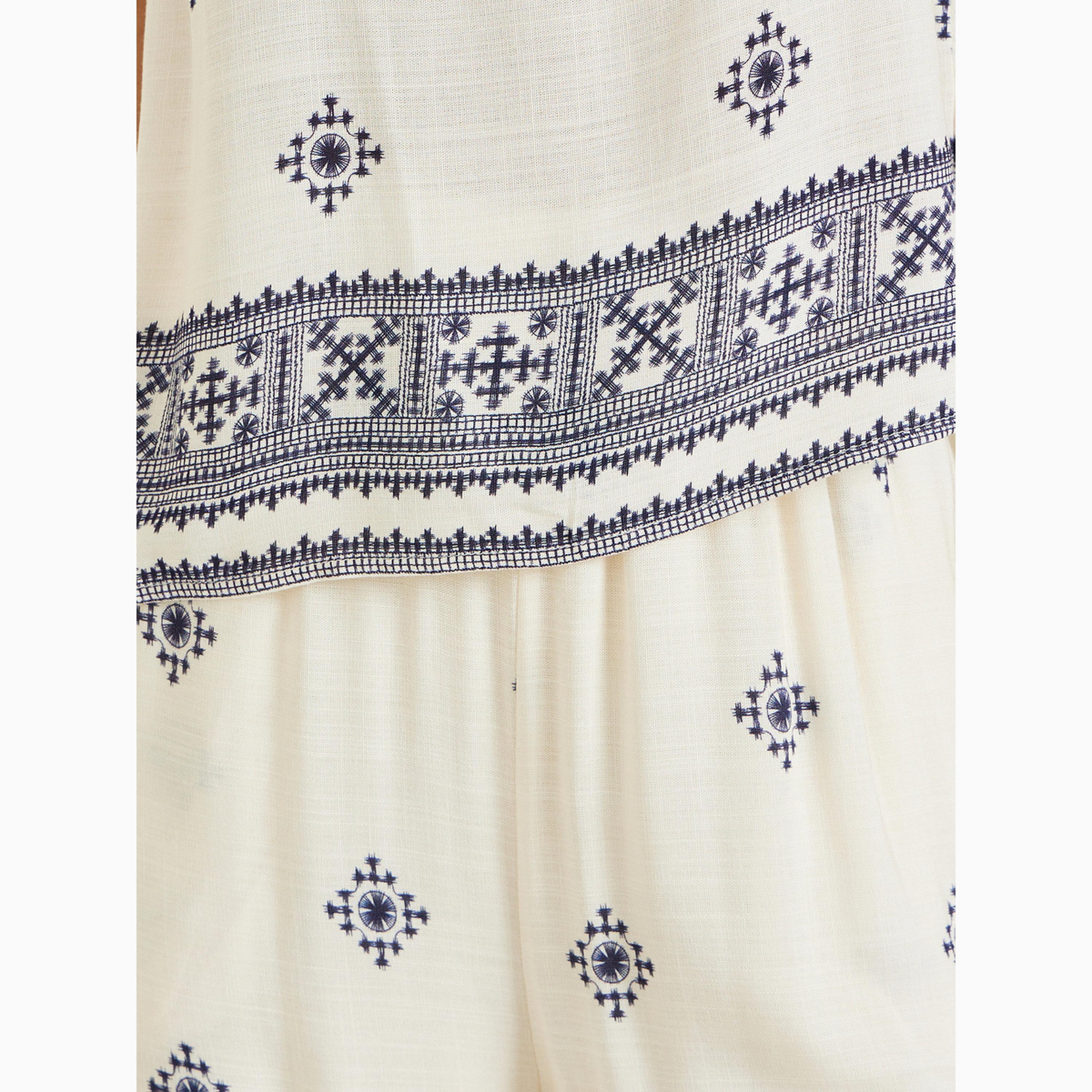 Styli Off White Printed Sleeveless Top and Pants Co-Ords-women-clothing-coordsets-image-5