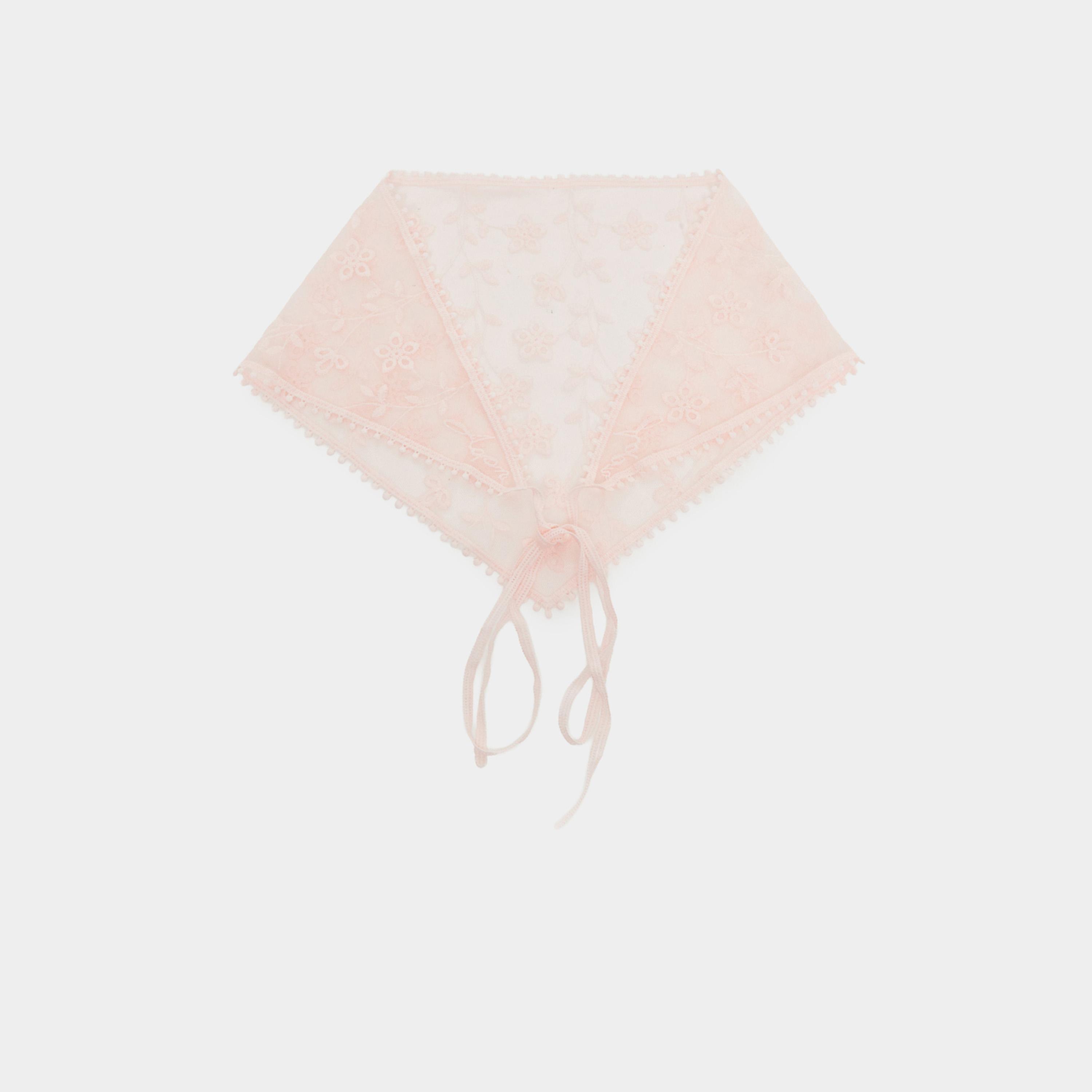 Styli Pink Floral Lace Bandana Scarf-women-clothingaccessories-scarves-image-1